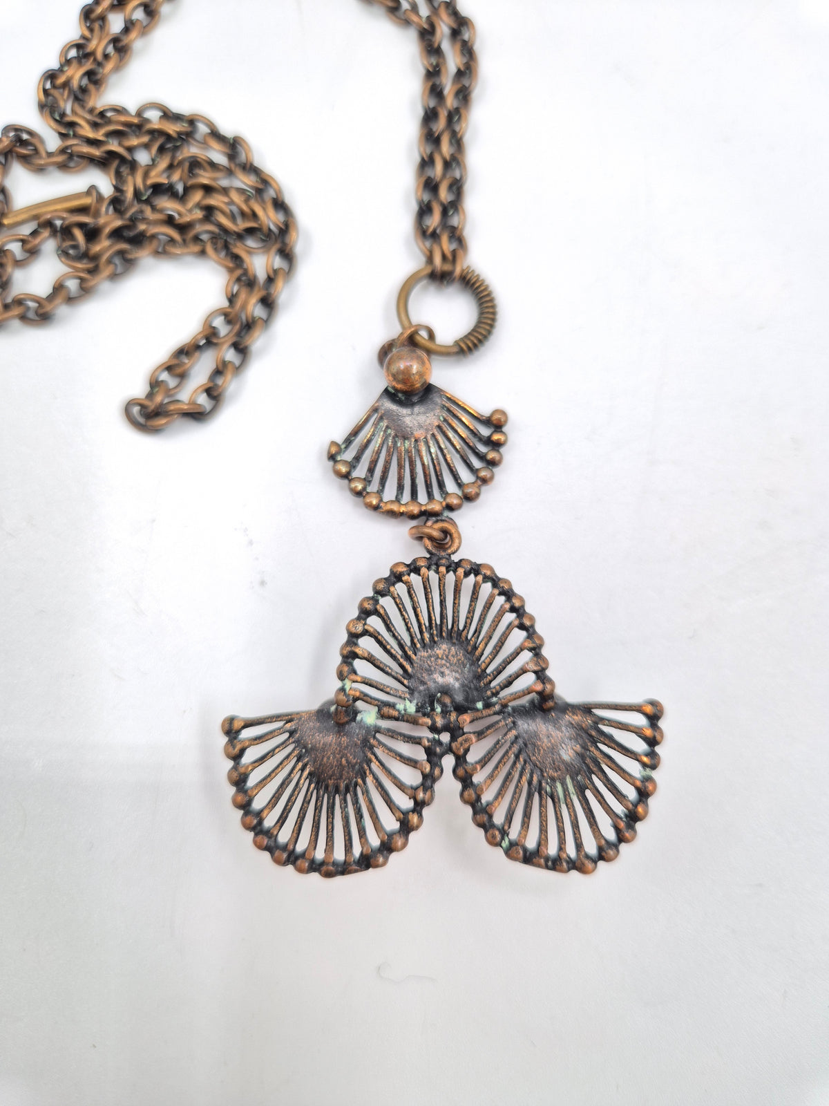 Pentti Sarpaneva Riikinkukko Bronze Necklace, Turun Hopea, Vintage Finnish Mid-Century Jewelry, Peacock Pendant
