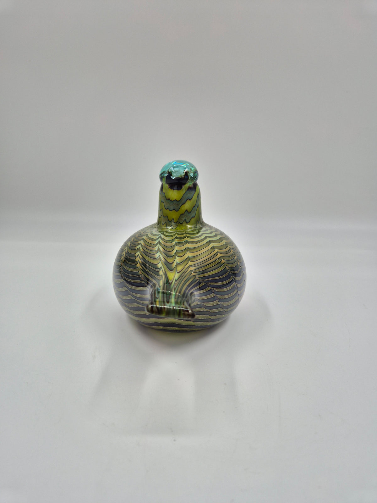 Oiva Toikka Tavitar Glass Bird | Iittala Nuutajärvi Common Teal 1999–2009 | Signed Finnish Art Glass | Scandinavian Decor