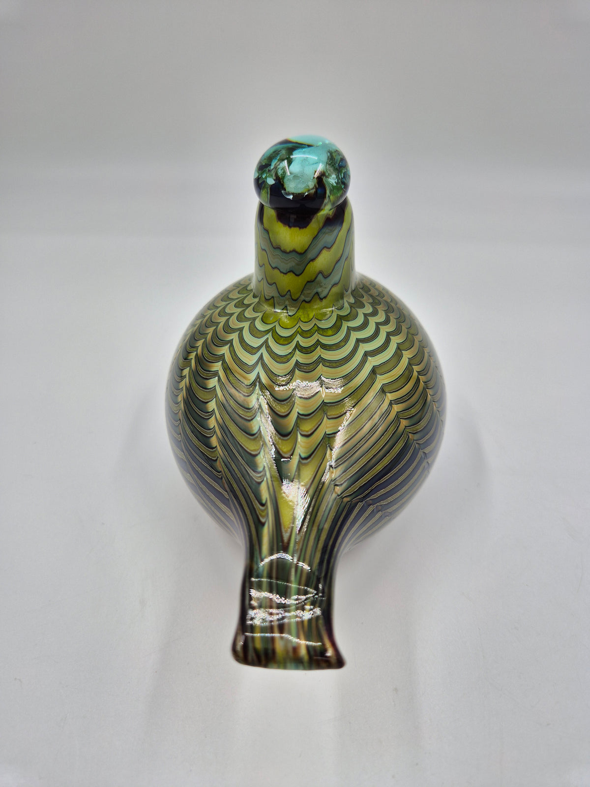 Oiva Toikka Tavitar Glass Bird | Iittala Nuutajärvi Common Teal 1999–2009 | Signed Finnish Art Glass | Scandinavian Decor