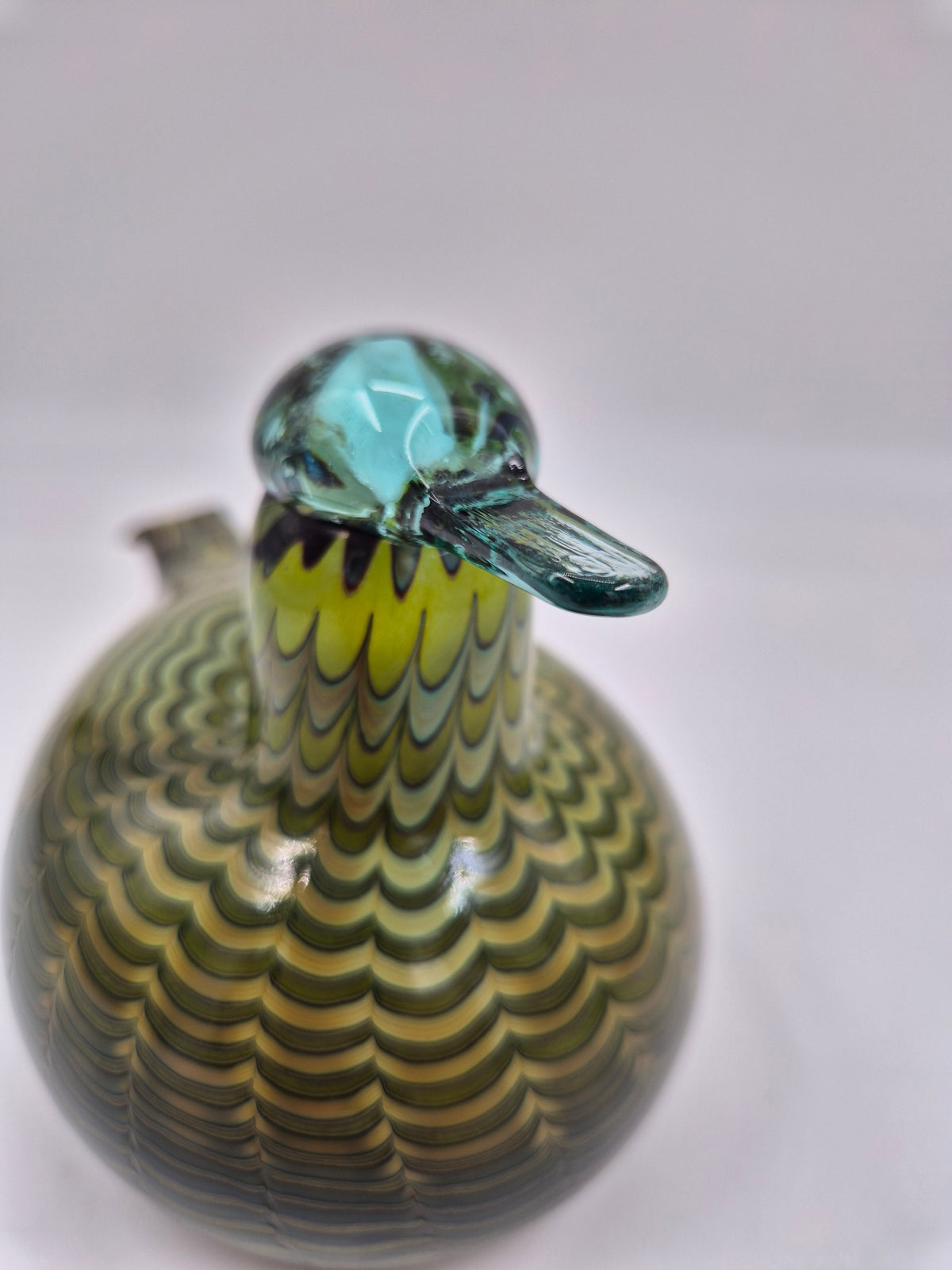 Oiva Toikka Tavitar Glass Bird | Iittala Nuutajärvi Common Teal 1999–2009 | Signed Finnish Art Glass | Scandinavian Decor