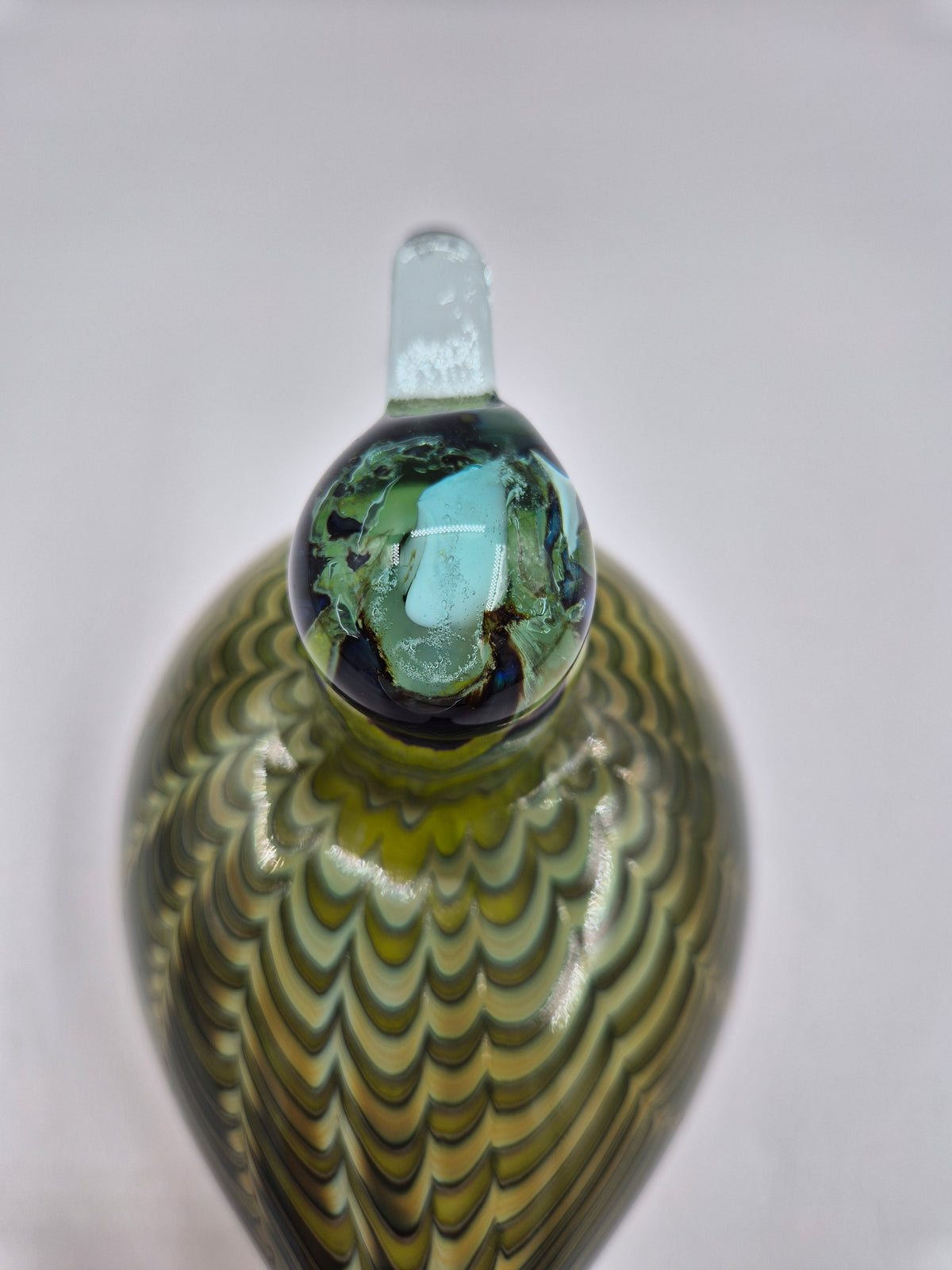 Oiva Toikka Tavitar Glass Bird | Iittala Nuutajärvi Common Teal 1999–2009 | Signed Finnish Art Glass | Scandinavian Decor