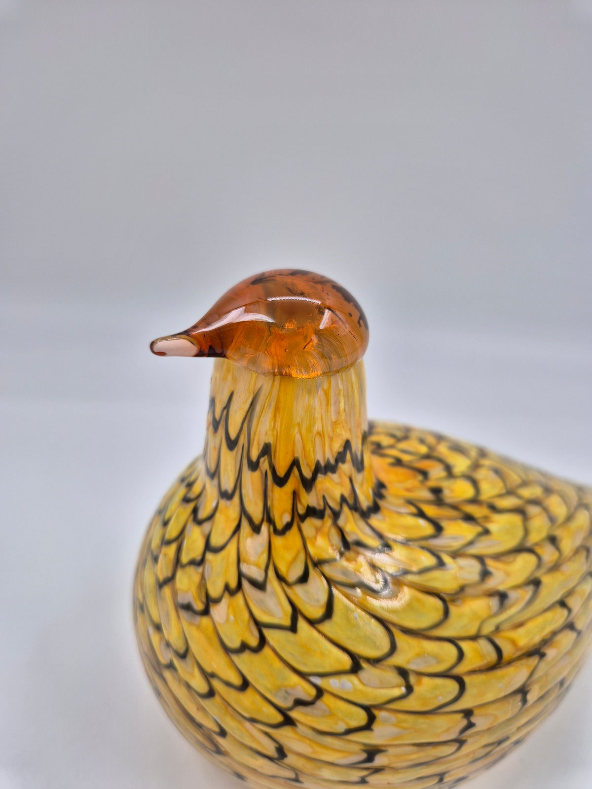 Oiva Toikka Summer Grouse (Kesäriekko) Glass Bird – Iittala / Nuutajärvi, Finland