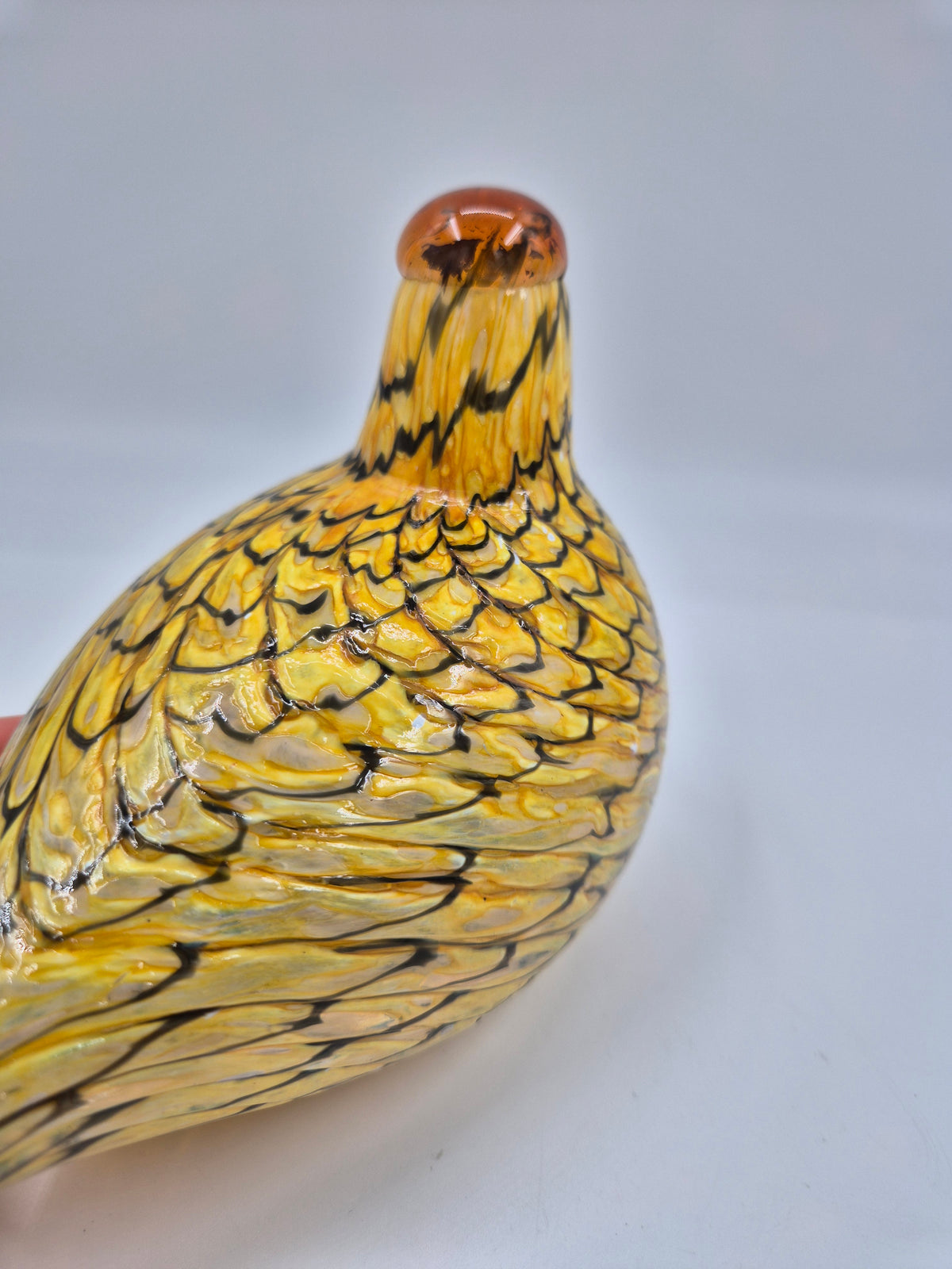 Oiva Toikka Summer Grouse (Kesäriekko) Glass Bird – Iittala / Nuutajärvi, Finland