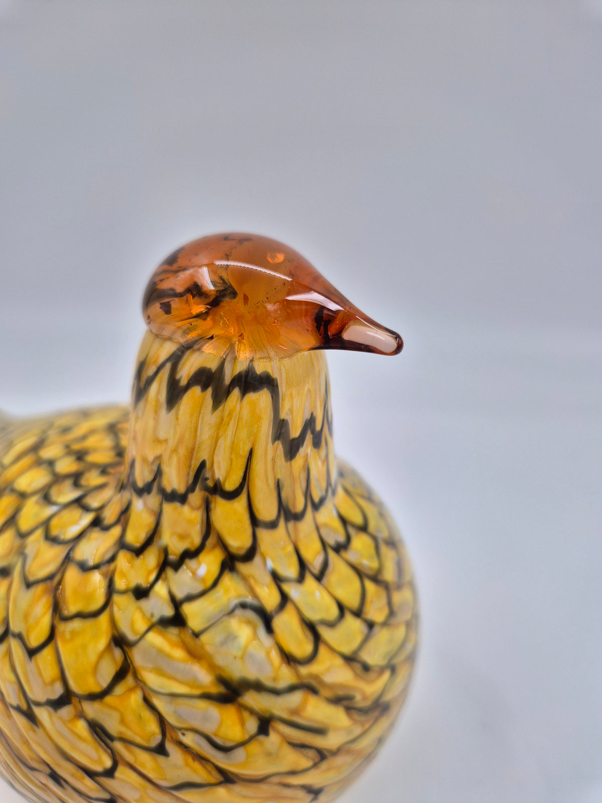 Oiva Toikka Summer Grouse (Kesäriekko) Glass Bird – Iittala / Nuutajärvi, Finland