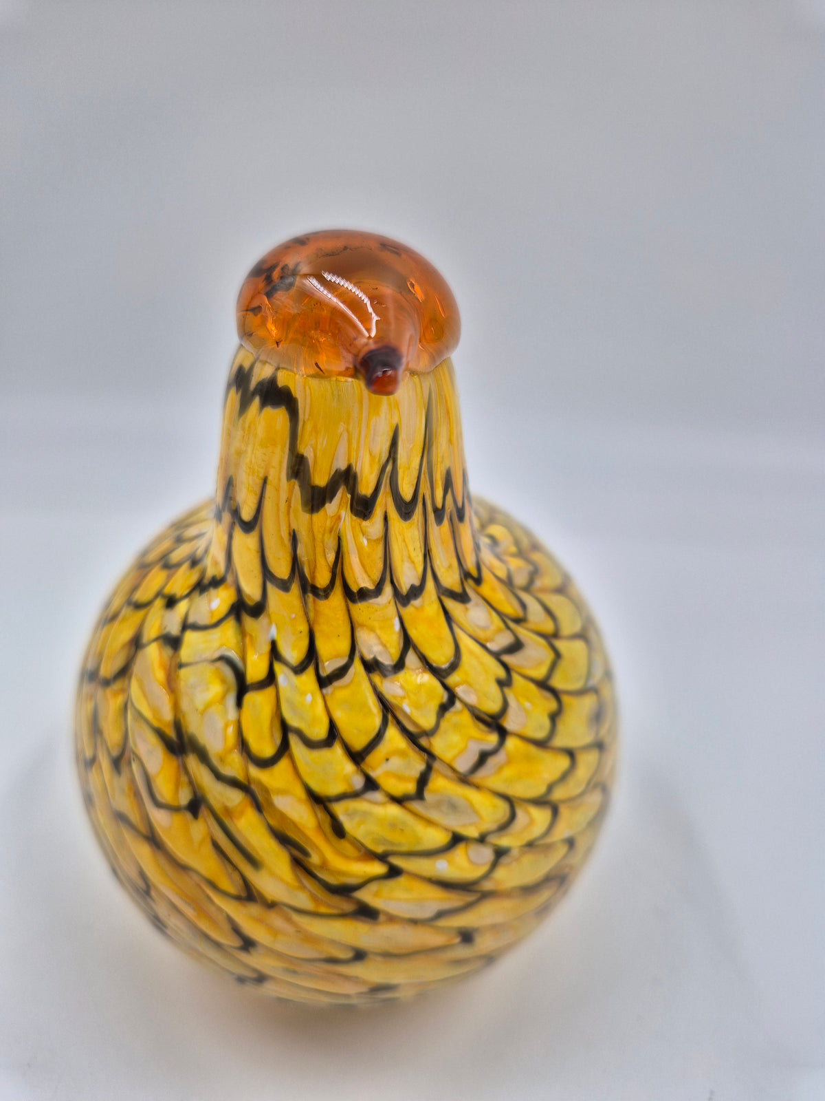 Oiva Toikka Summer Grouse (Kesäriekko) Glass Bird – Iittala / Nuutajärvi, Finland