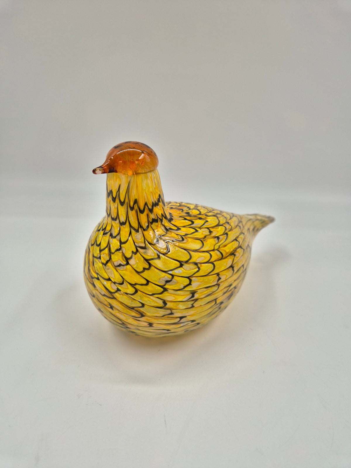 Oiva Toikka Summer Grouse (Kesäriekko) Glass Bird – Iittala / Nuutajärvi, Finland
