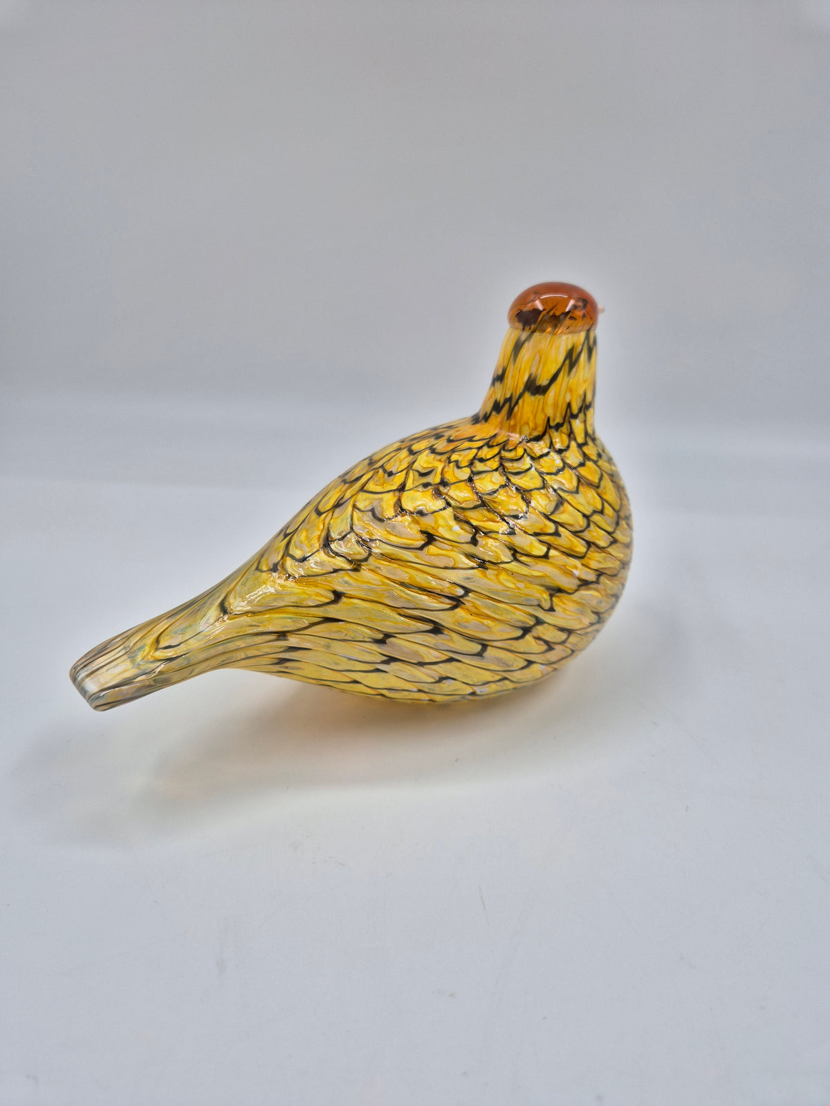 Oiva Toikka Summer Grouse (Kesäriekko) Glass Bird – Iittala / Nuutajärvi, Finland