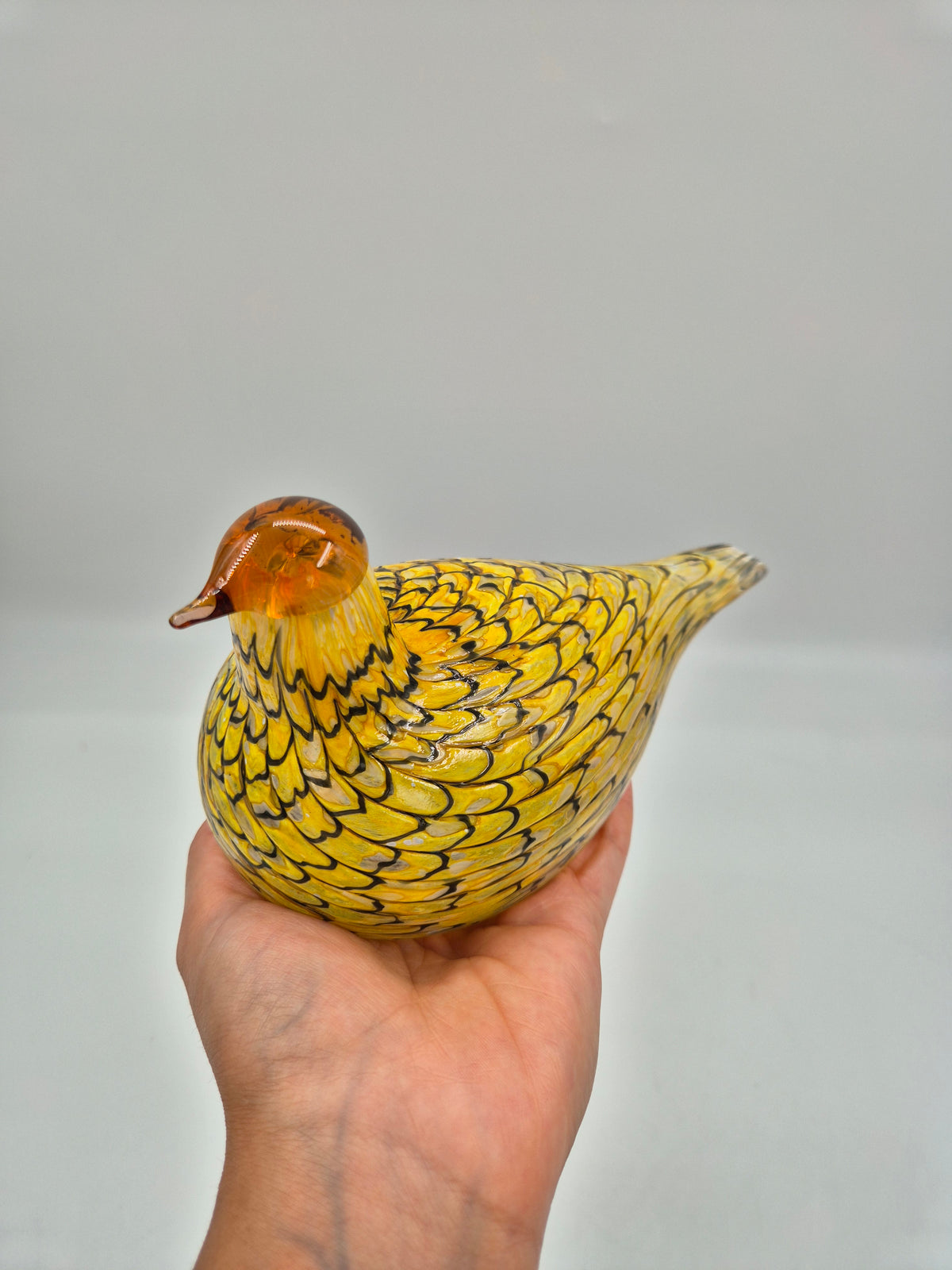 Oiva Toikka Summer Grouse (Kesäriekko) Glass Bird – Iittala / Nuutajärvi, Finland