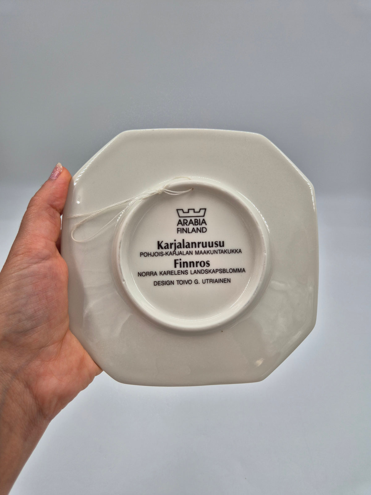 Arabia Karjalanruusu Wall Plate by Toivo G. Utriainen