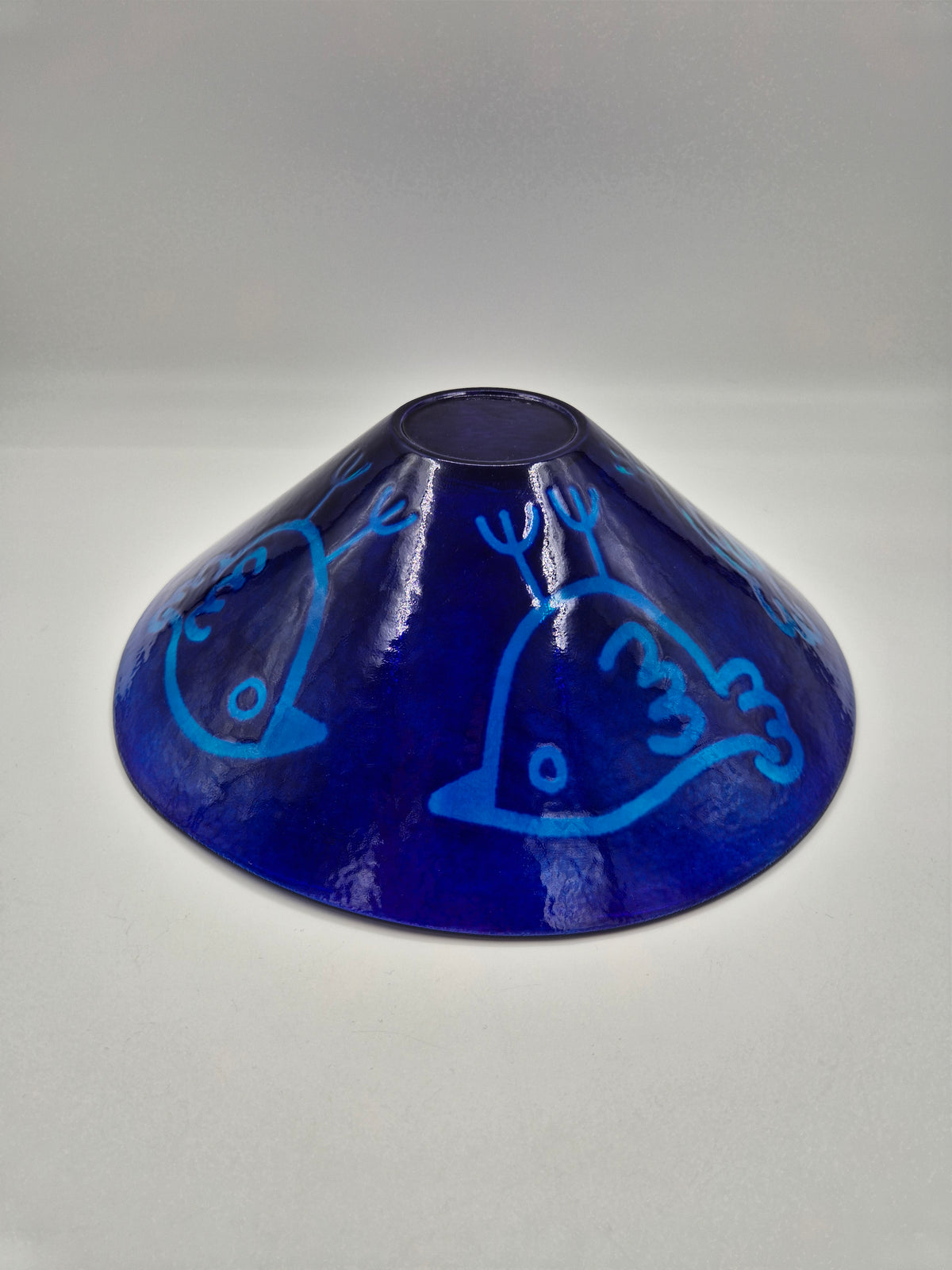 Vintage Blue Art Glass Bowl by Johansfors Glas – Jan Wiberg