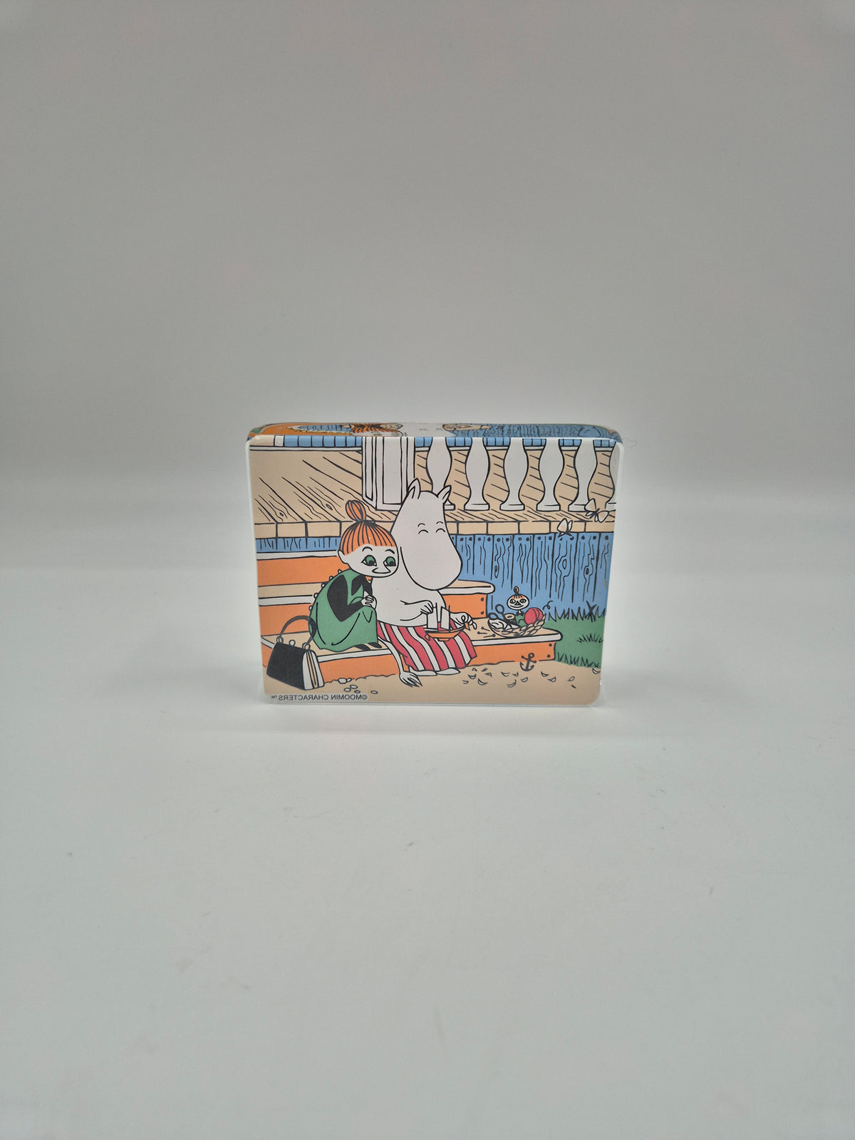 Vintage Iittala Moomin Glass Card, Tove Slotte-Elevant, Moomintroll and Little My