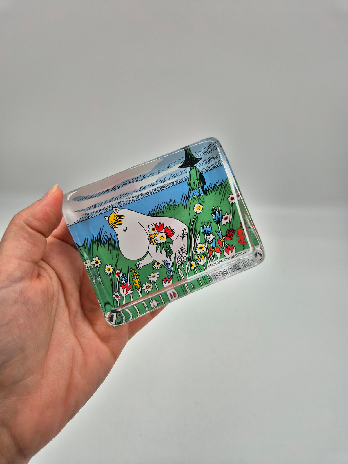 Vintage Iittala Moomin Glass Paperweight, Tove Slotte-Elevant Design, Finnish Glass Art