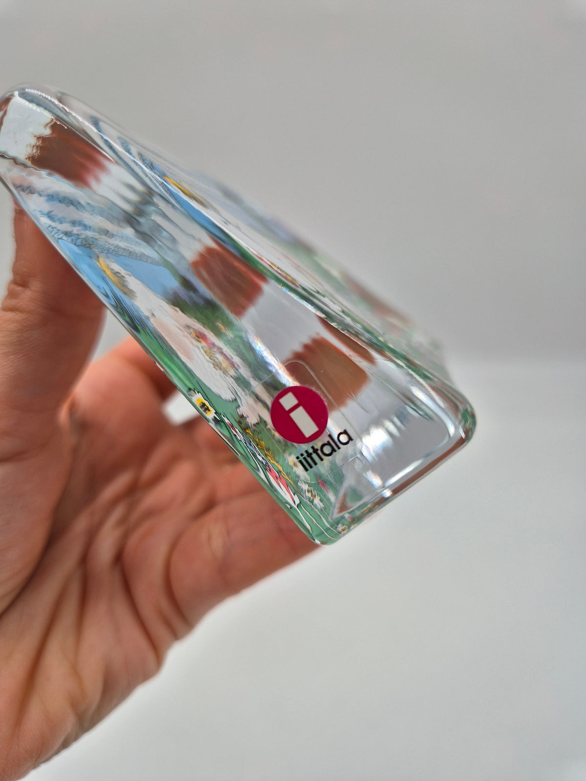 Vintage Iittala Moomin Glass Paperweight, Tove Slotte-Elevant Design, Finnish Glass Art