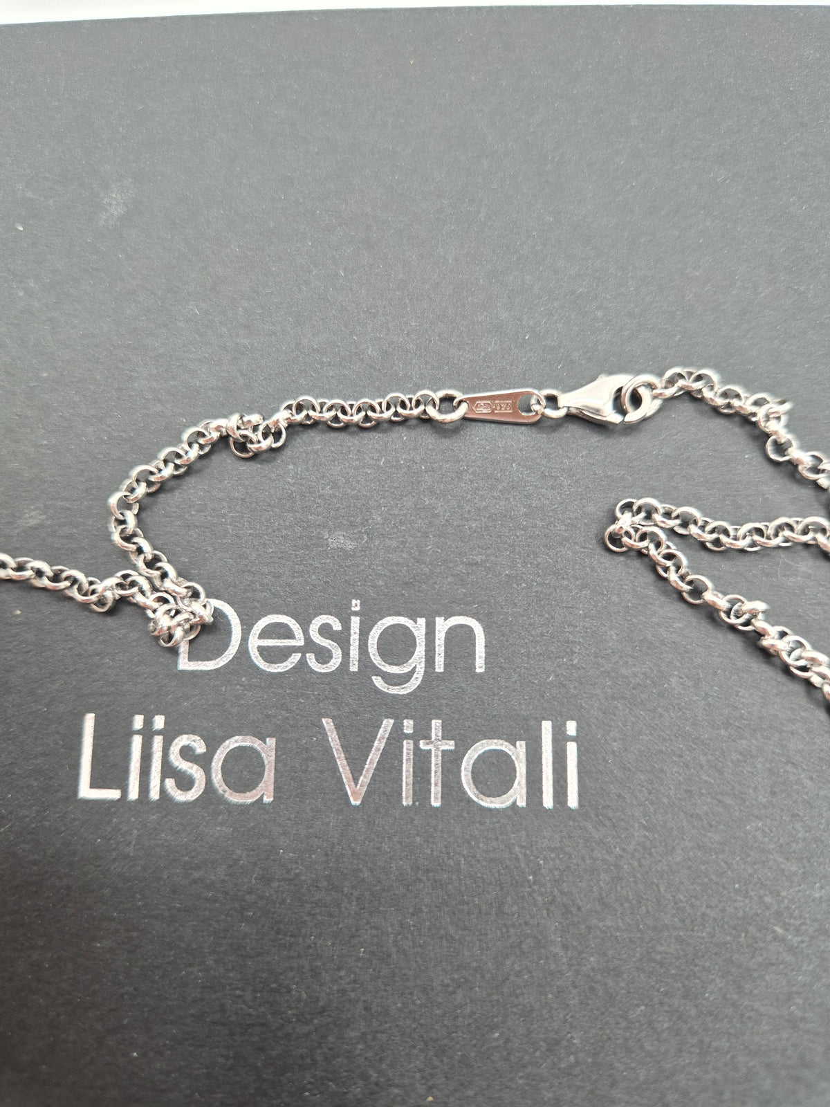 Vintage Liisa Vitali Pitsi Lace Necklace, 925 Sterling Silver, Finnish Designer Jewellery