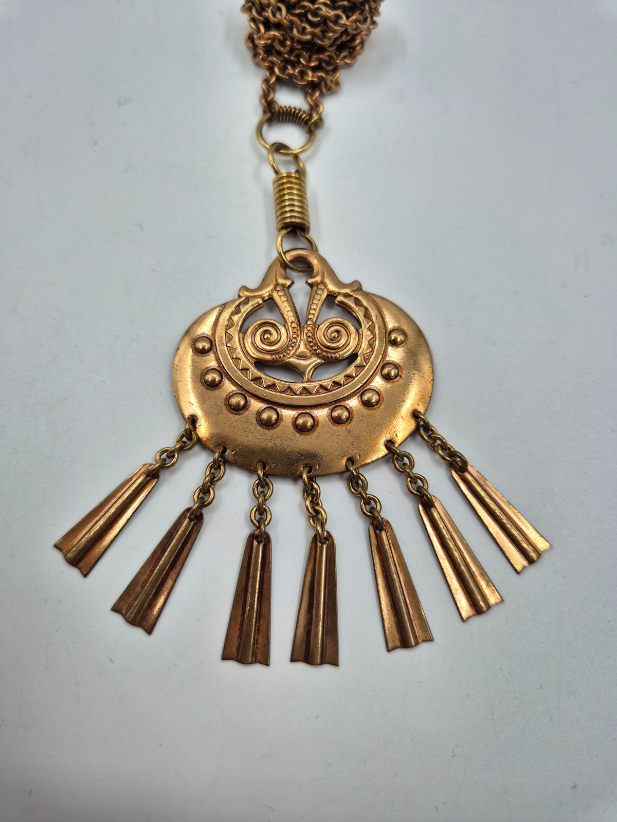 Vintage Kalevala Kuutar Bronze Necklace, Germund Paaer Finnish Designer Jewellery