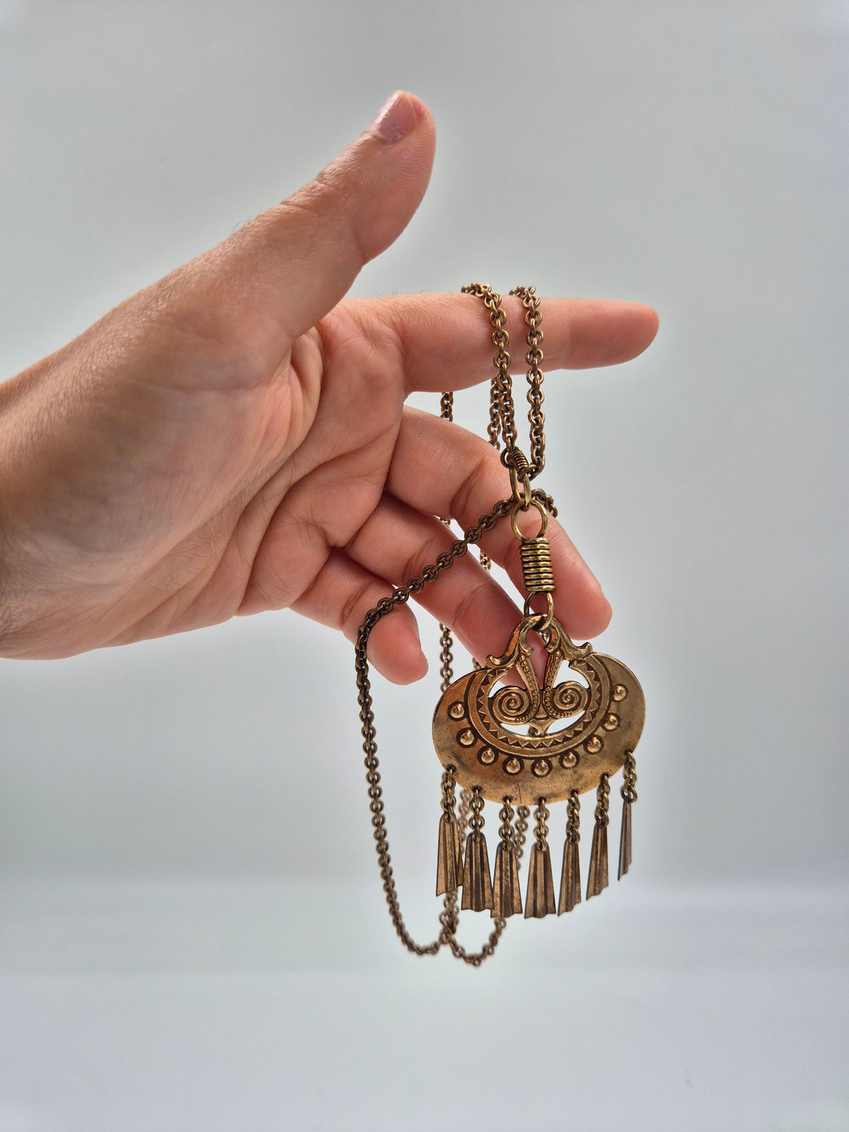 Vintage Kalevala Kuutar Bronze Necklace, Germund Paaer Finnish Designer Jewellery
