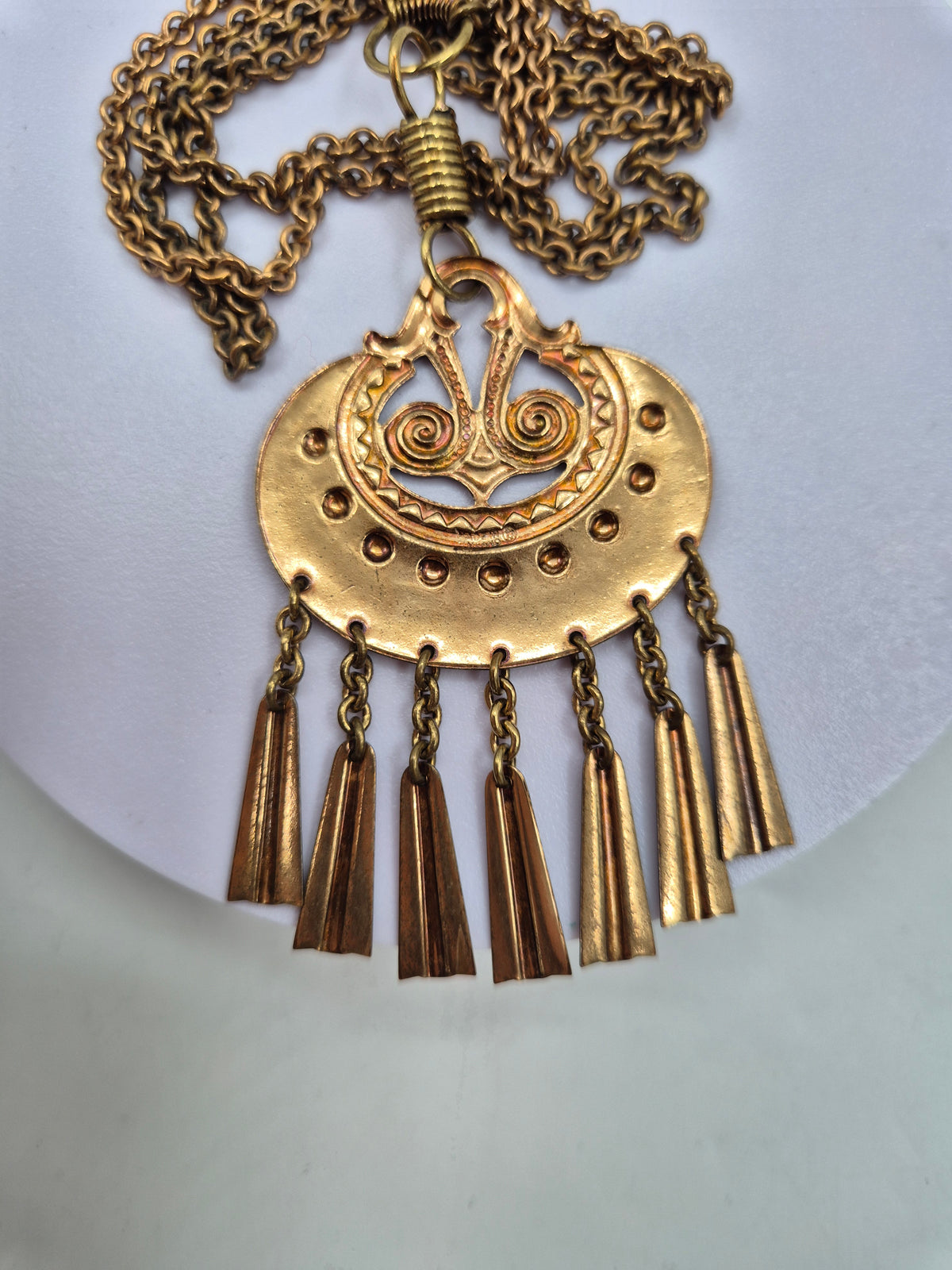 Vintage Kalevala Kuutar Bronze Necklace, Germund Paaer Finnish Designer Jewellery