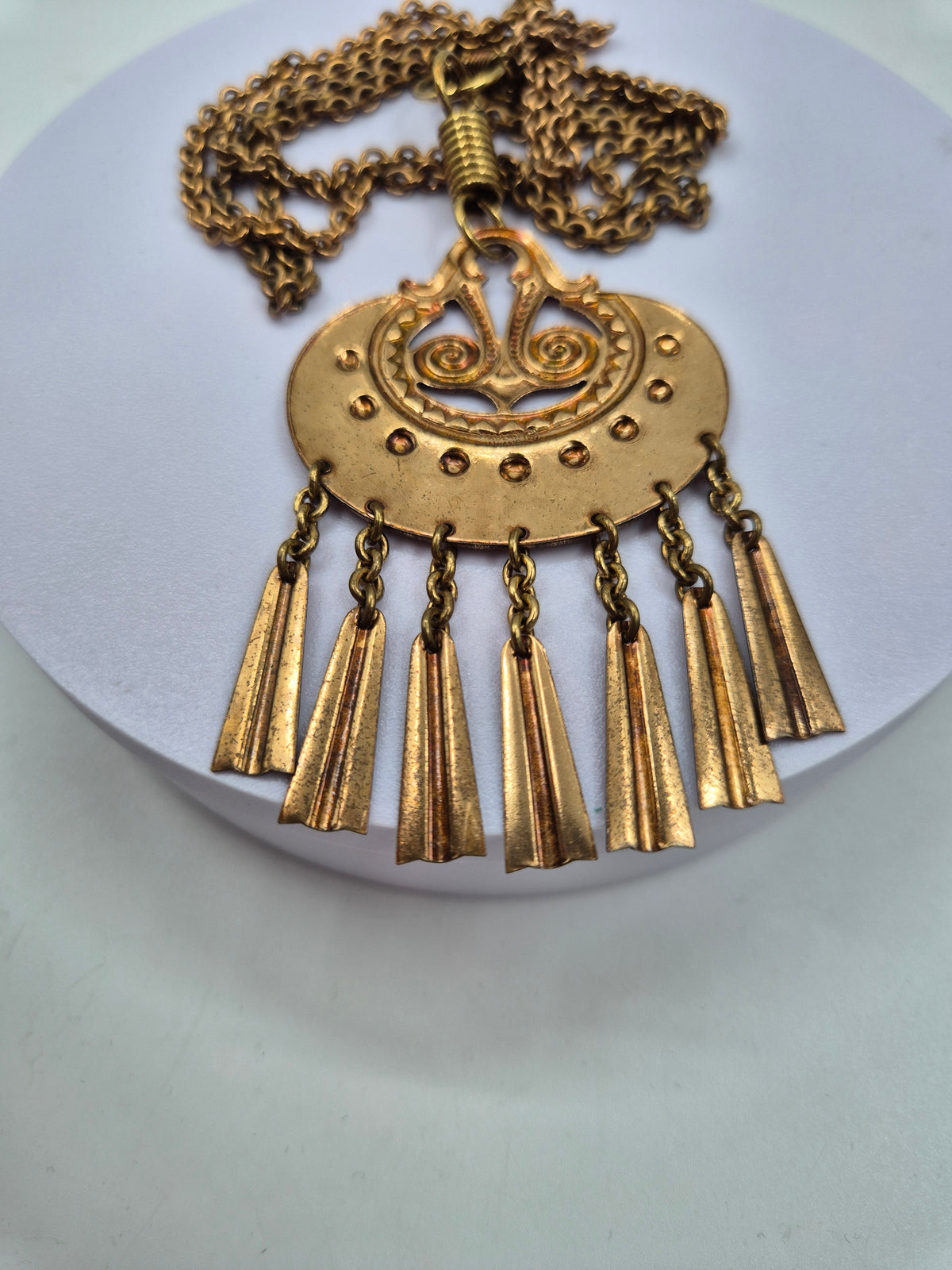 Vintage Kalevala Kuutar Bronze Necklace, Germund Paaer Finnish Designer Jewellery