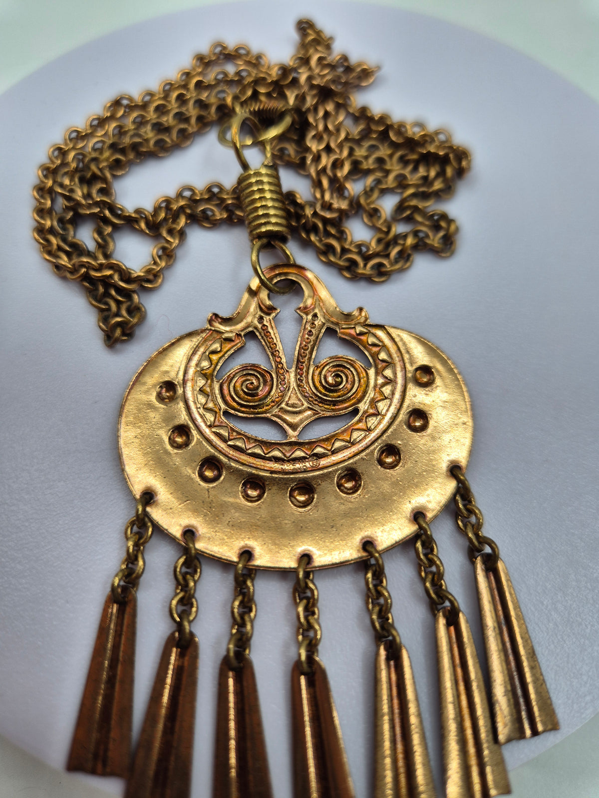 Vintage Kalevala Kuutar Bronze Necklace, Germund Paaer Finnish Designer Jewellery