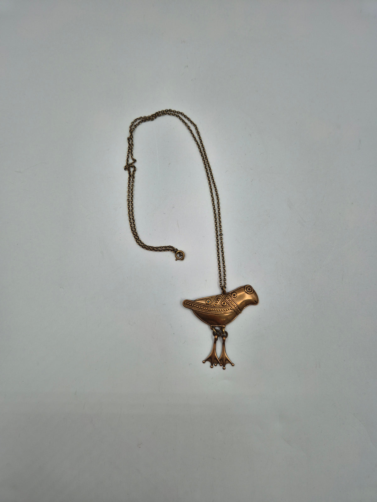 Kalevala Hattulan Lintu Bronze Necklace – Finnish Designer Jewellery