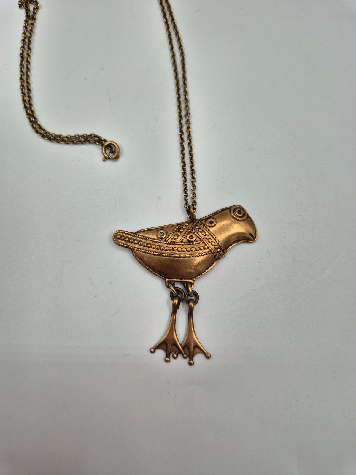 Kalevala Hattulan Lintu Bronze Necklace – Finnish Designer Jewellery