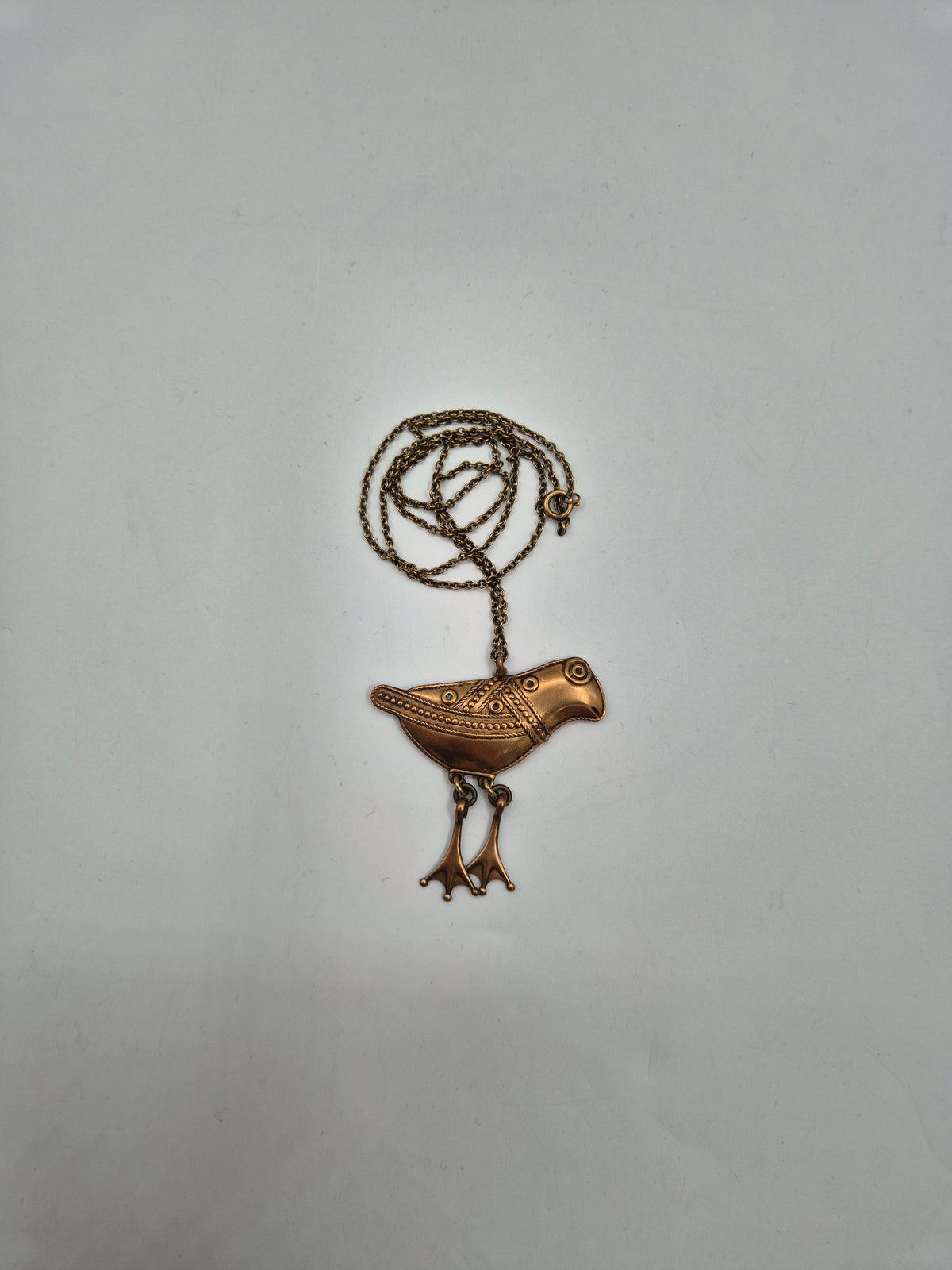 Kalevala Hattulan Lintu Bronze Necklace – Finnish Designer Jewellery