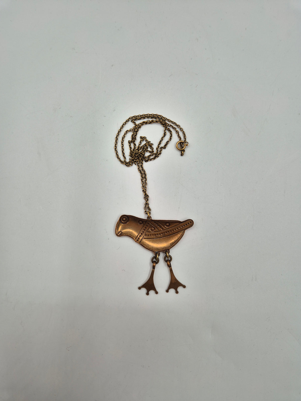 Kalevala Hattulan Lintu Bronze Necklace – Finnish Designer Jewellery