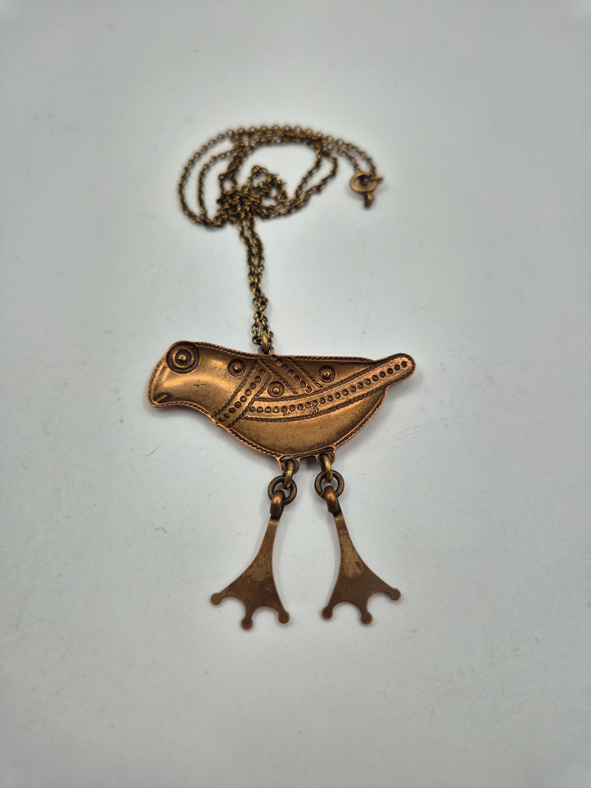 Kalevala Hattulan Lintu Bronze Necklace – Finnish Designer Jewellery