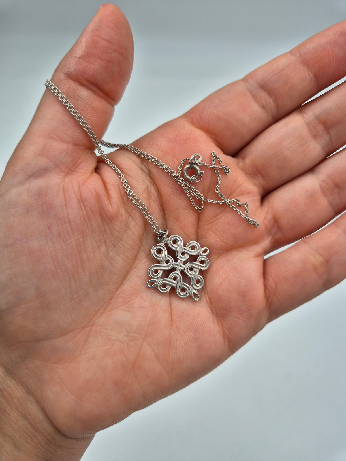Kalevala Koru Hannunvaakuna 925 Silver Necklace, Finnish Design, 1963