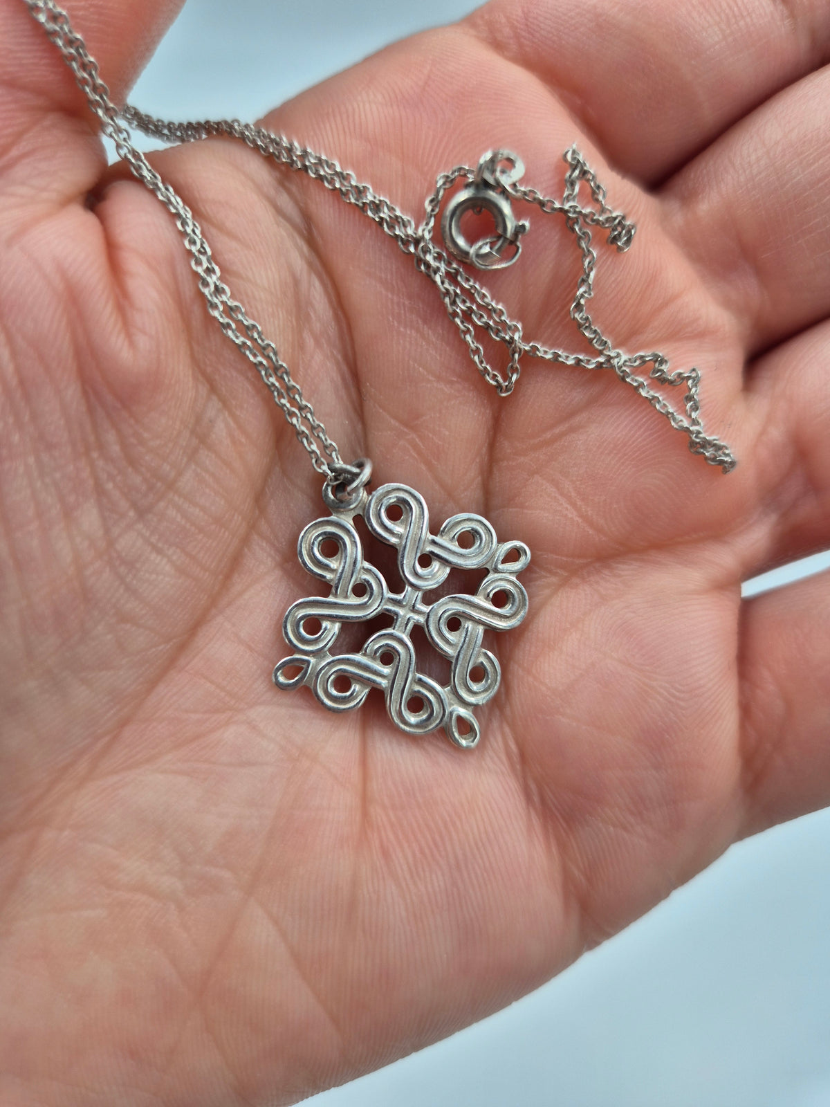 Kalevala Koru Hannunvaakuna 925 Silver Necklace, Finnish Design, 1963