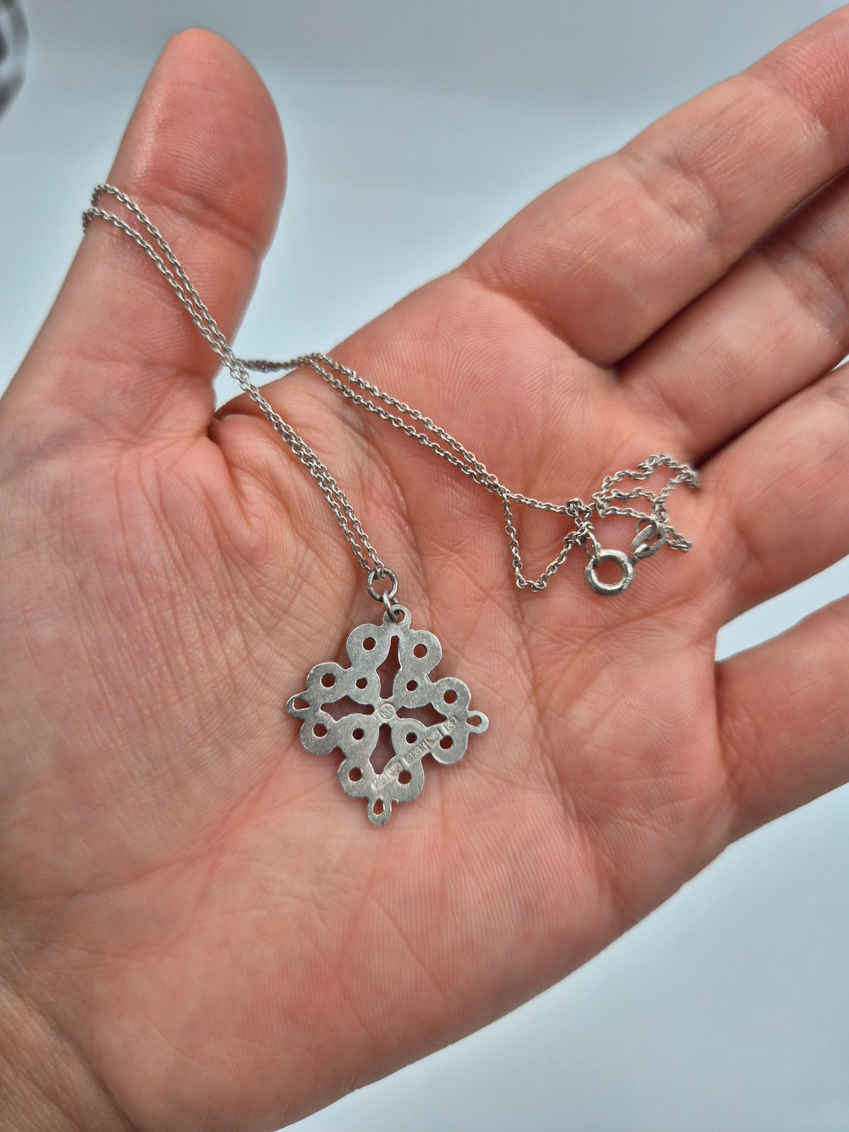 Kalevala Koru Hannunvaakuna 925 Silver Necklace, Finnish Design, 1963