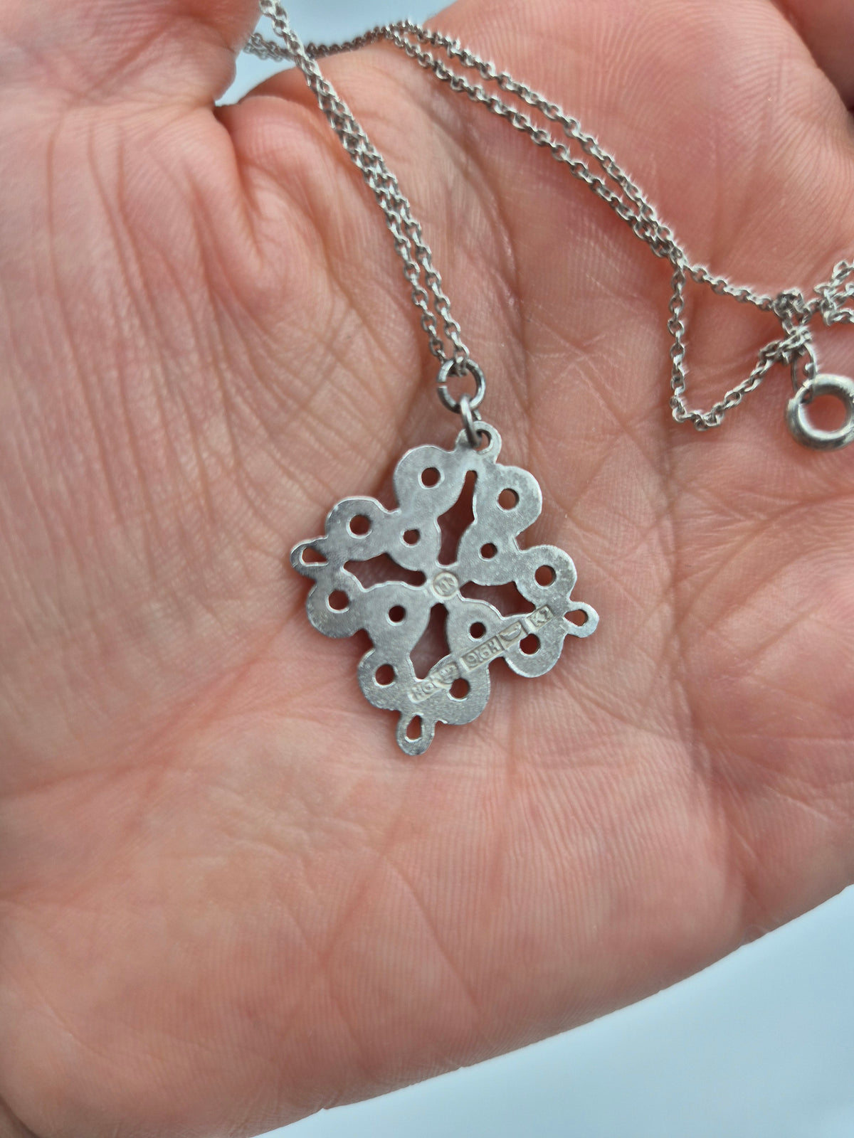 Kalevala Koru Hannunvaakuna 925 Silver Necklace, Finnish Design, 1963