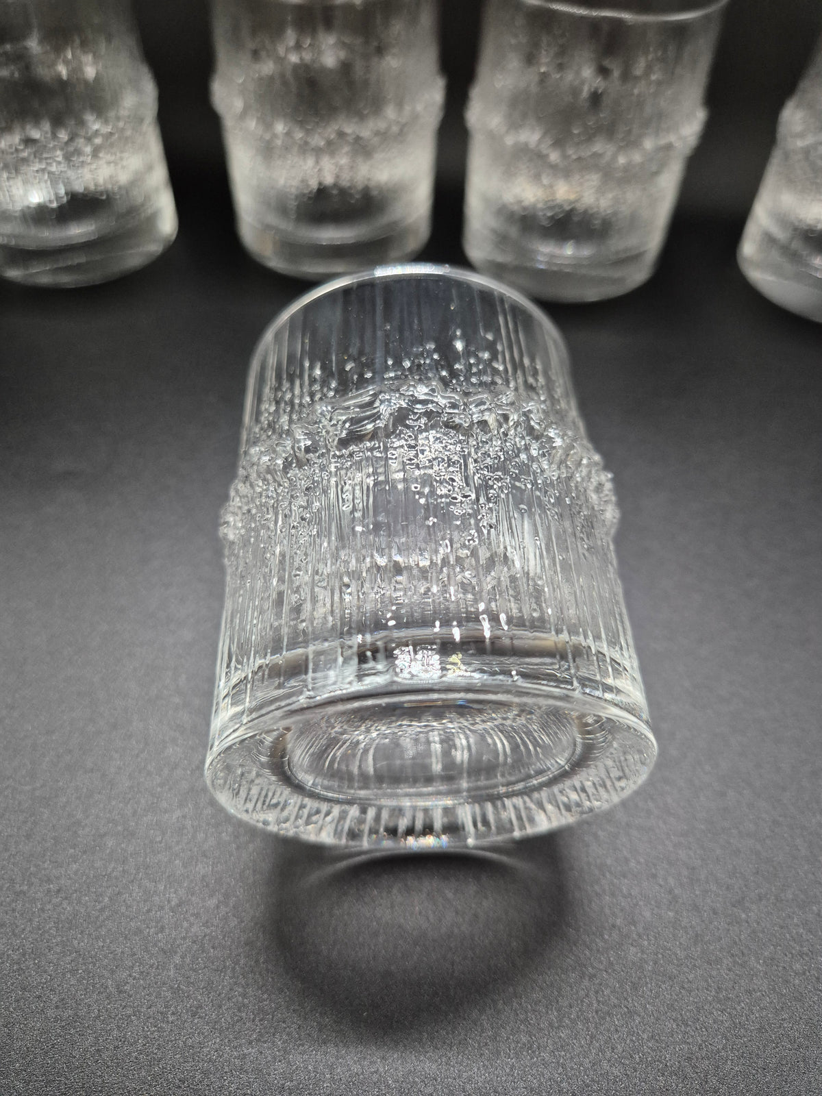 Set of 5 Vintage Iittala Niva Whiskey Glasses, Tapio Wirkkala Finnish Glass Design