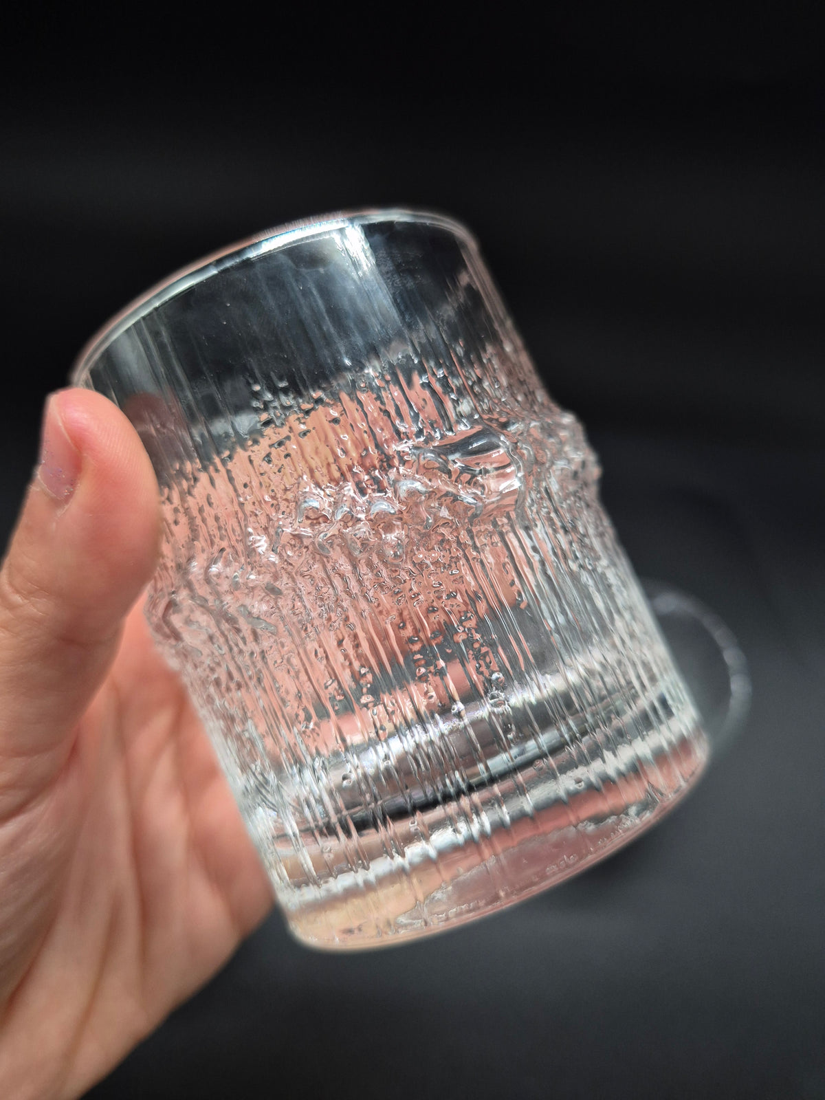 Set of 5 Vintage Iittala Niva Whiskey Glasses, Tapio Wirkkala Finnish Glass Design