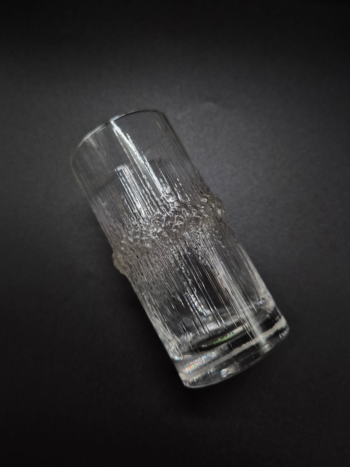 Tapio Wirkkala Niva Tall Drinking Glass 12 cm, Vintage Finnish Design Glassware, 1972–1992