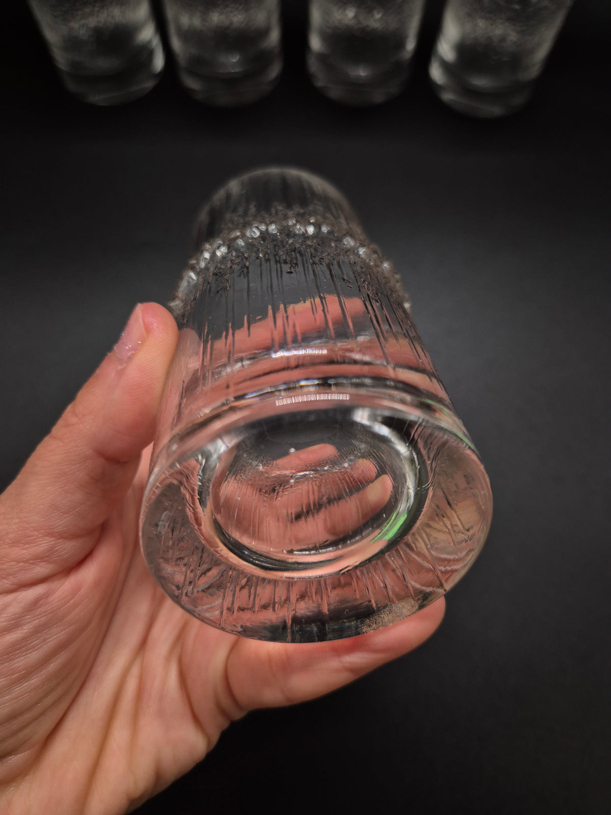Tapio Wirkkala Niva Tall Drinking Glass 12 cm, Vintage Finnish Design Glassware, 1972–1992
