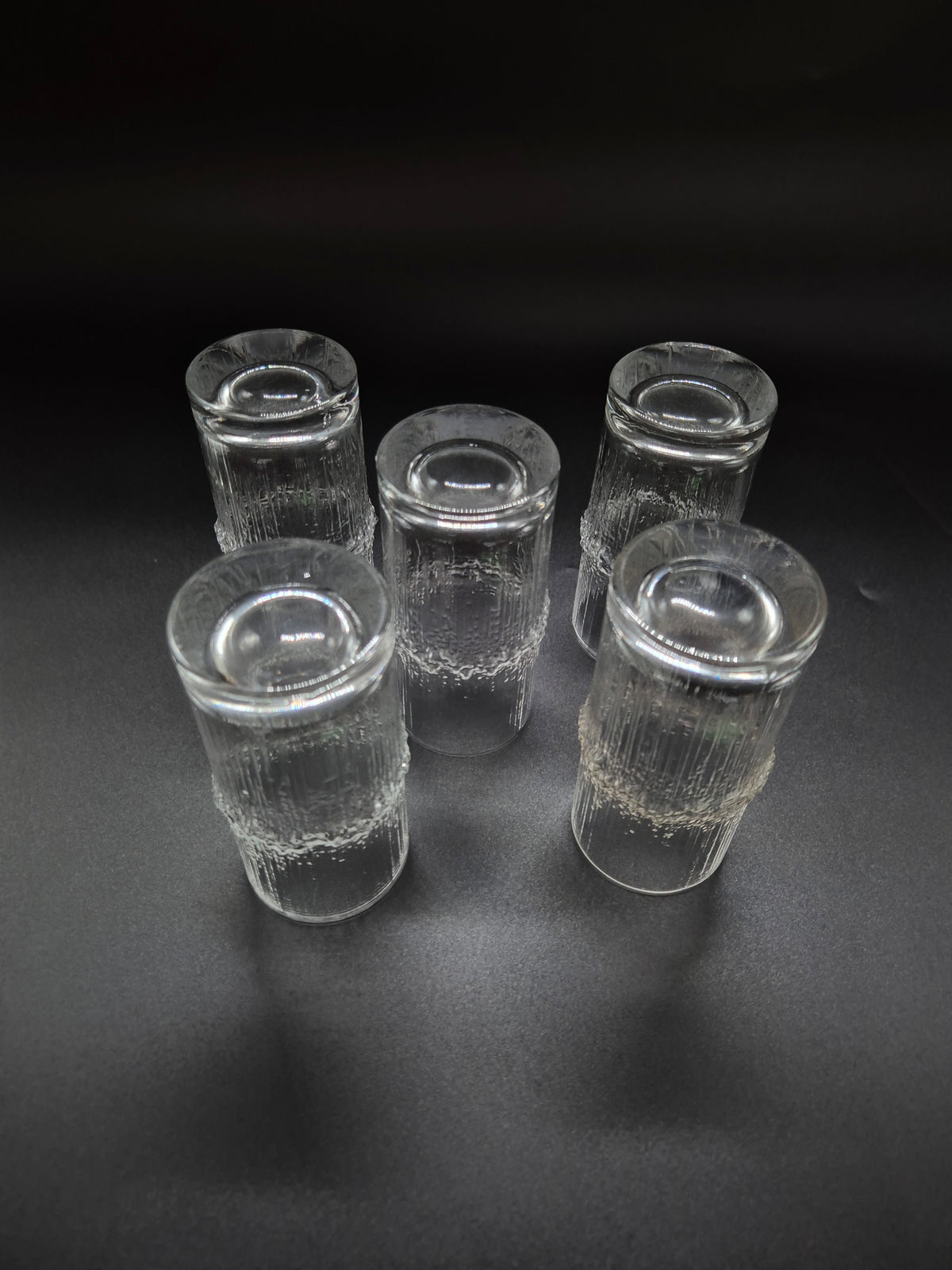 Tapio Wirkkala Niva Tall Drinking Glass 12 cm, Vintage Finnish Design Glassware, 1972–1992