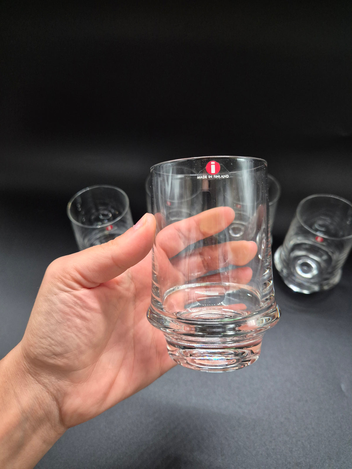 Set of 5 Iittala Marski Glasses by Tapio Wirkkala, Finnish Design Drinking Glasses