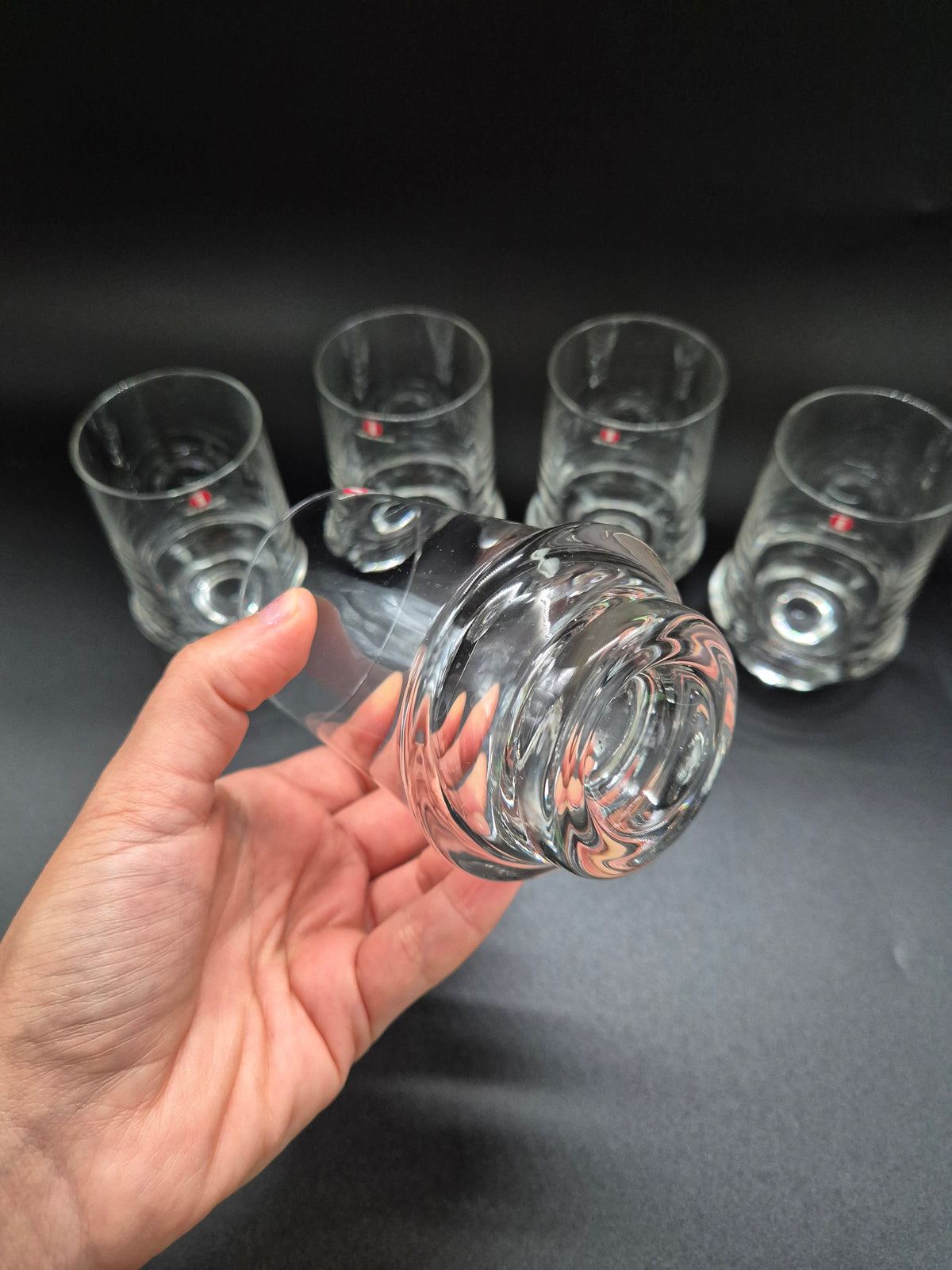 Set of 5 Iittala Marski Glasses by Tapio Wirkkala, Finnish Design Drinking Glasses