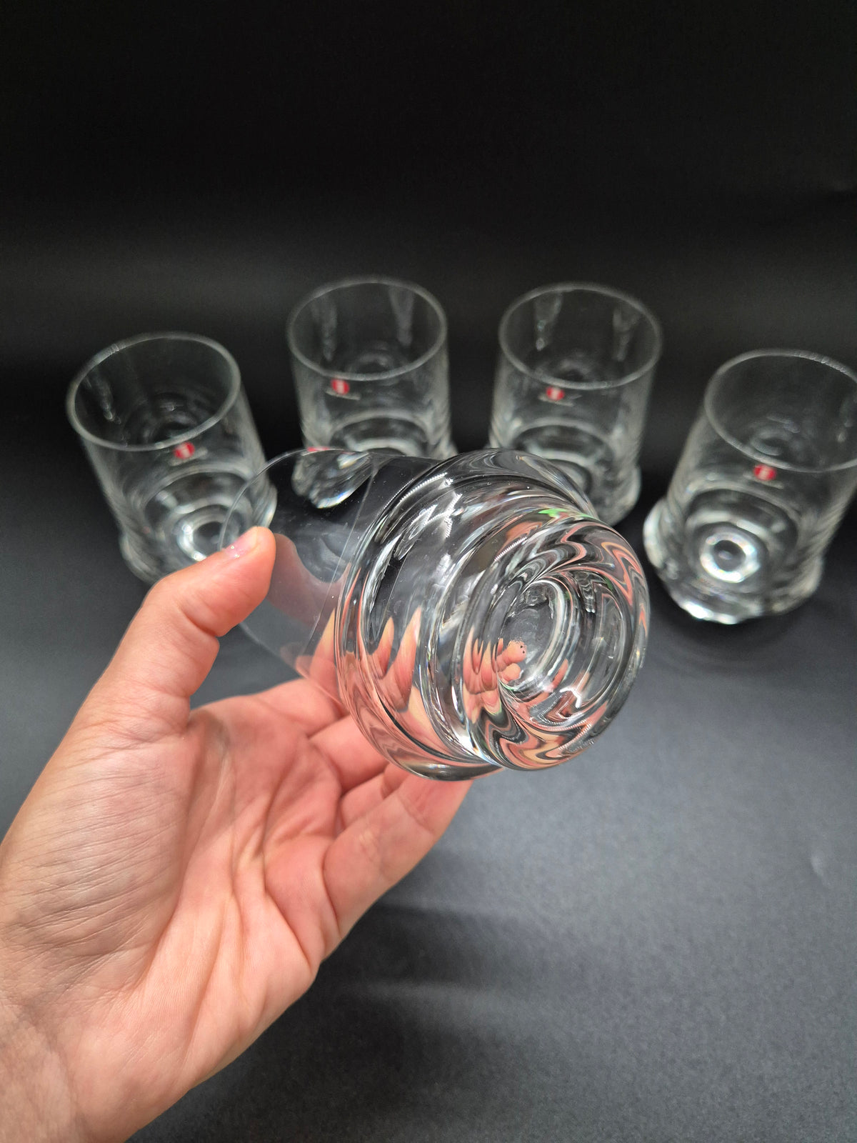 Set of 5 Iittala Marski Glasses by Tapio Wirkkala, Finnish Design Drinking Glasses