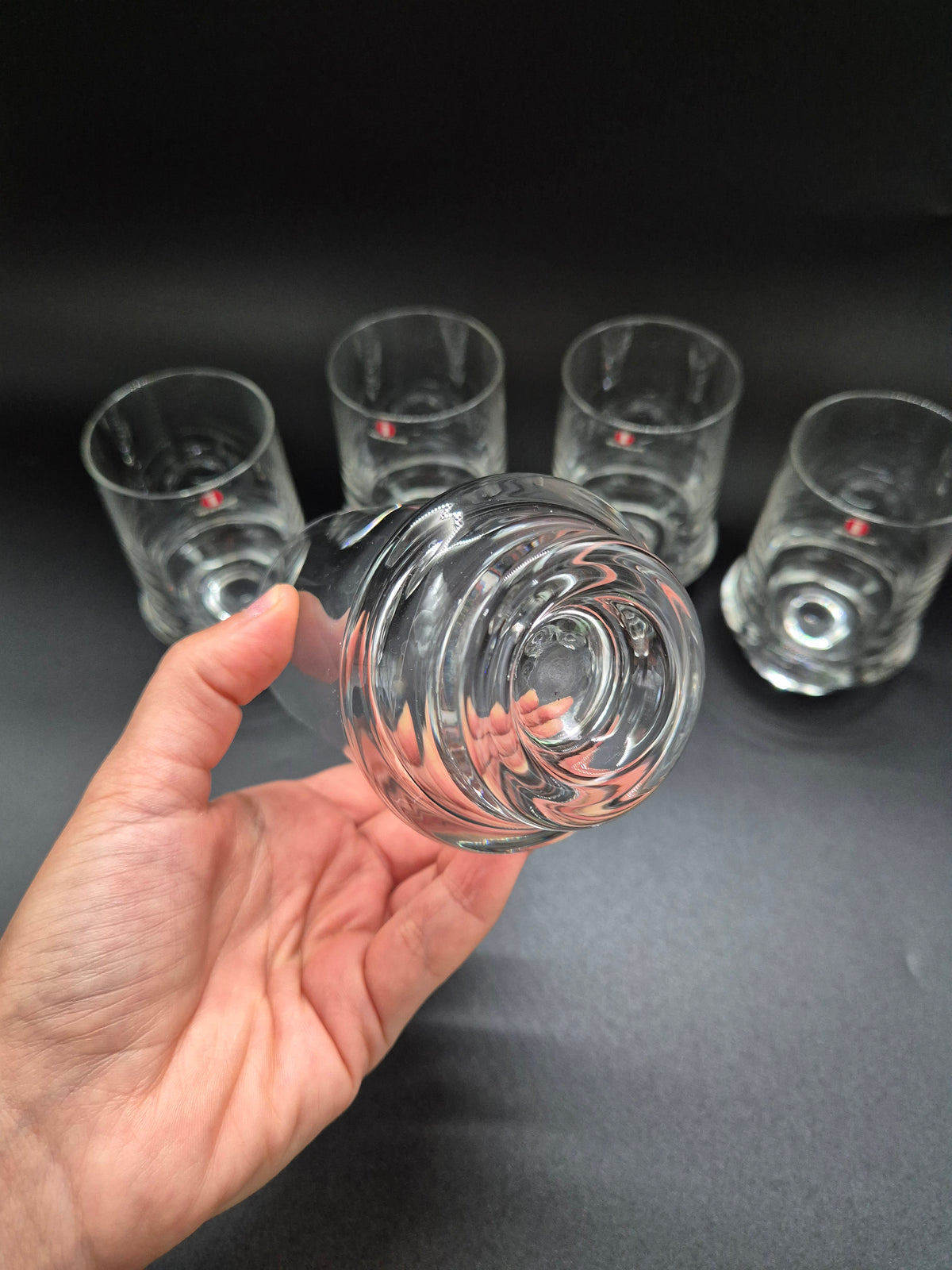 Set of 5 Iittala Marski Glasses by Tapio Wirkkala, Finnish Design Drinking Glasses