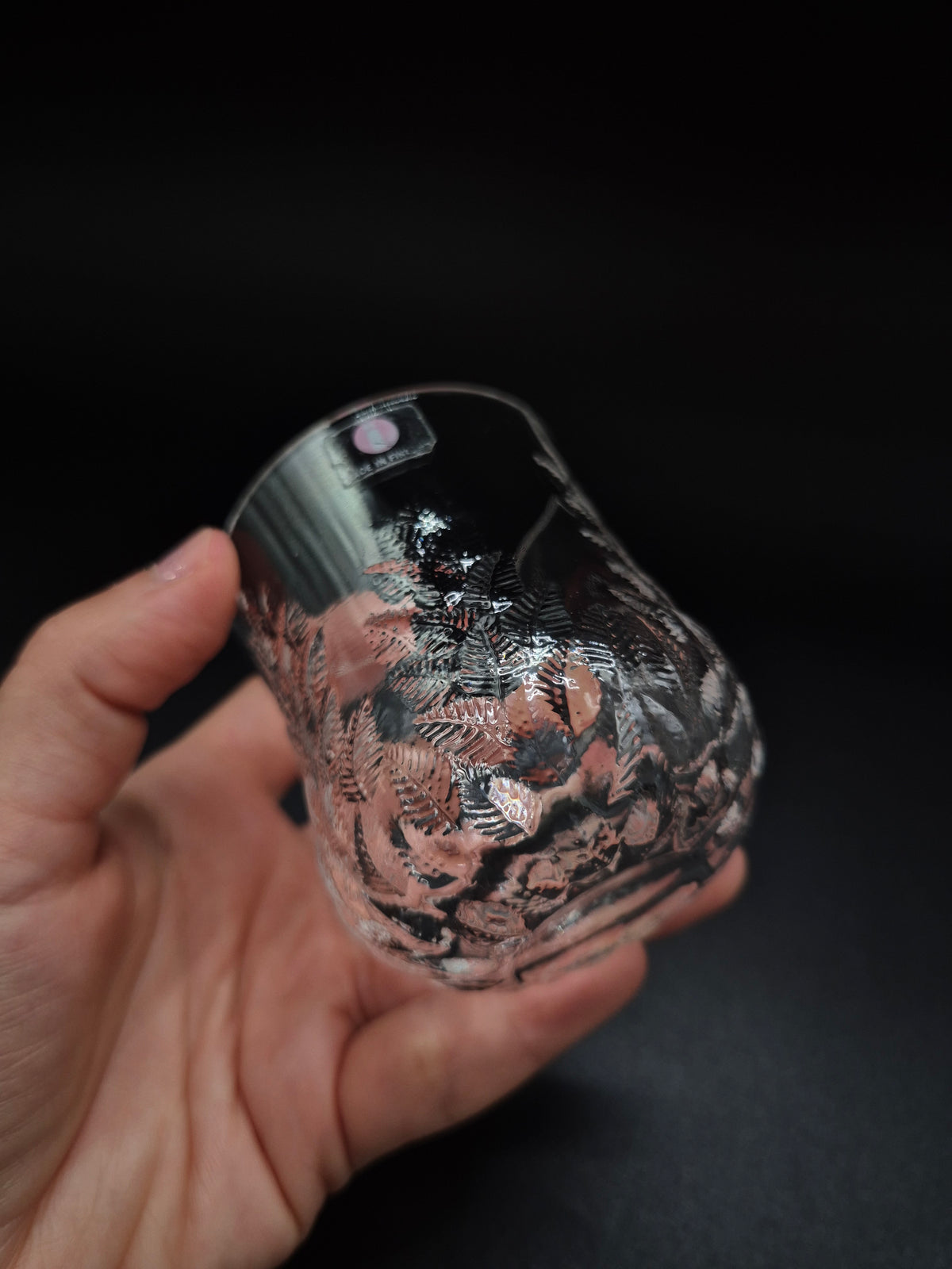 Set of 2 Iittala Koivu Drinking Glasses, Jorma Vennola Finnish Glass Design, 1981–1984