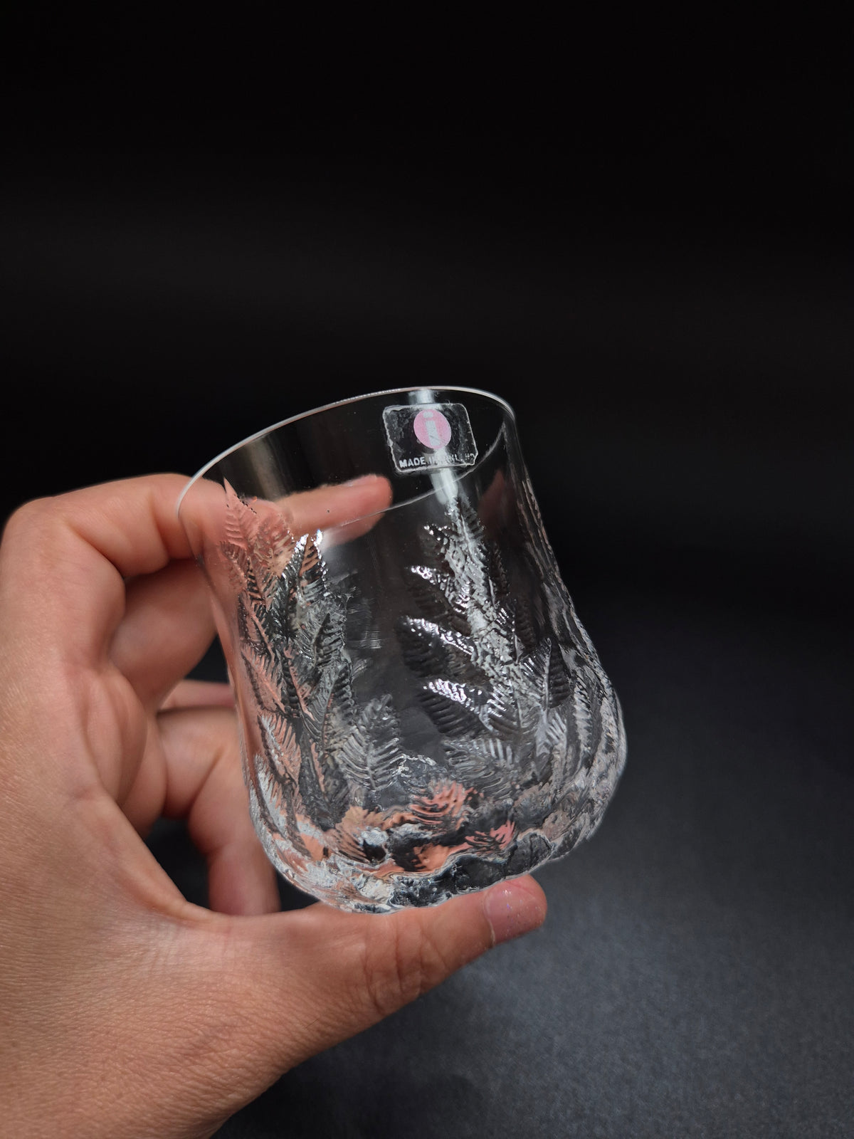 Set of 2 Iittala Koivu Drinking Glasses, Jorma Vennola Finnish Glass Design, 1981–1984