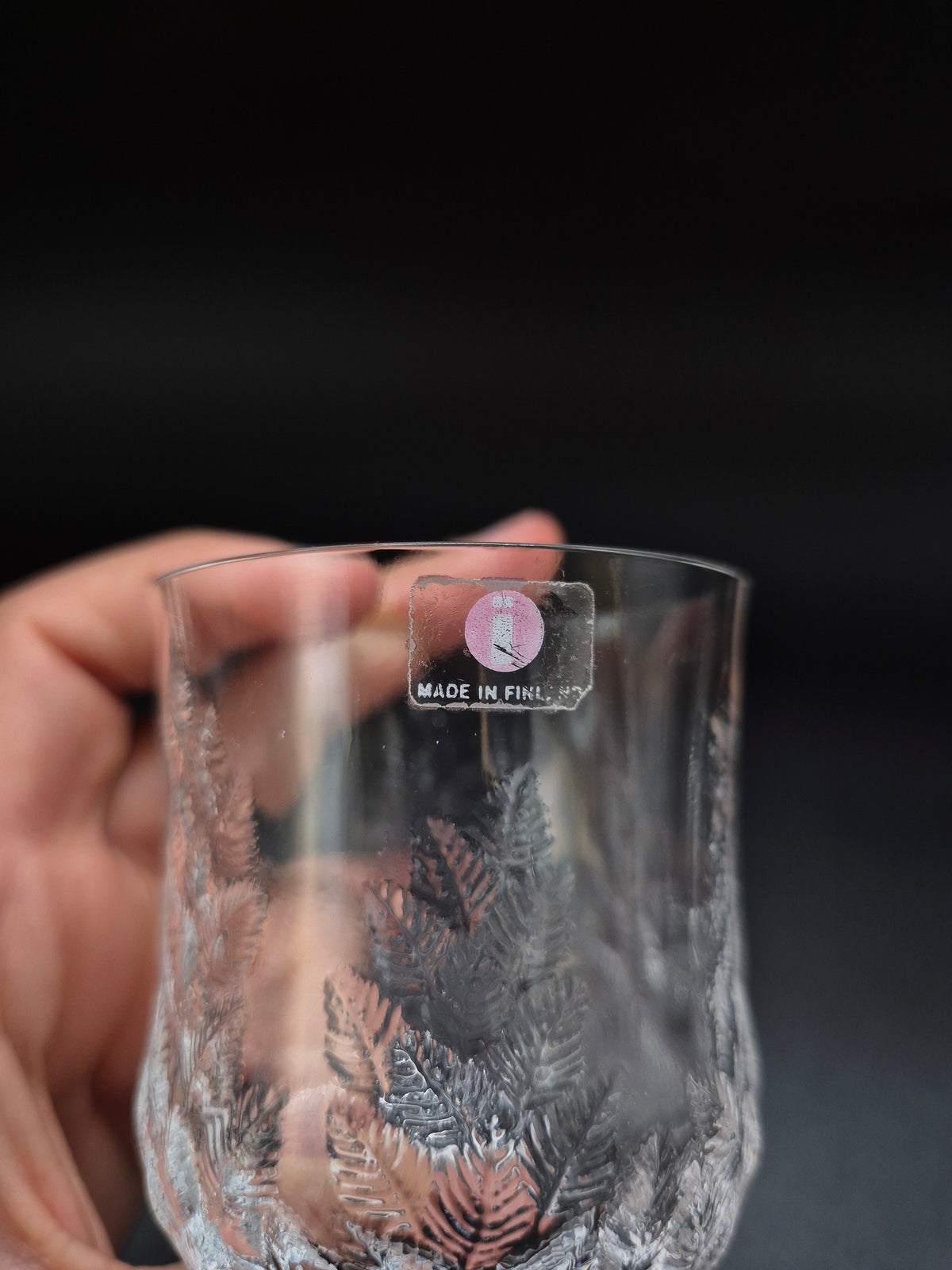 Set of 2 Iittala Koivu Drinking Glasses, Jorma Vennola Finnish Glass Design, 1981–1984