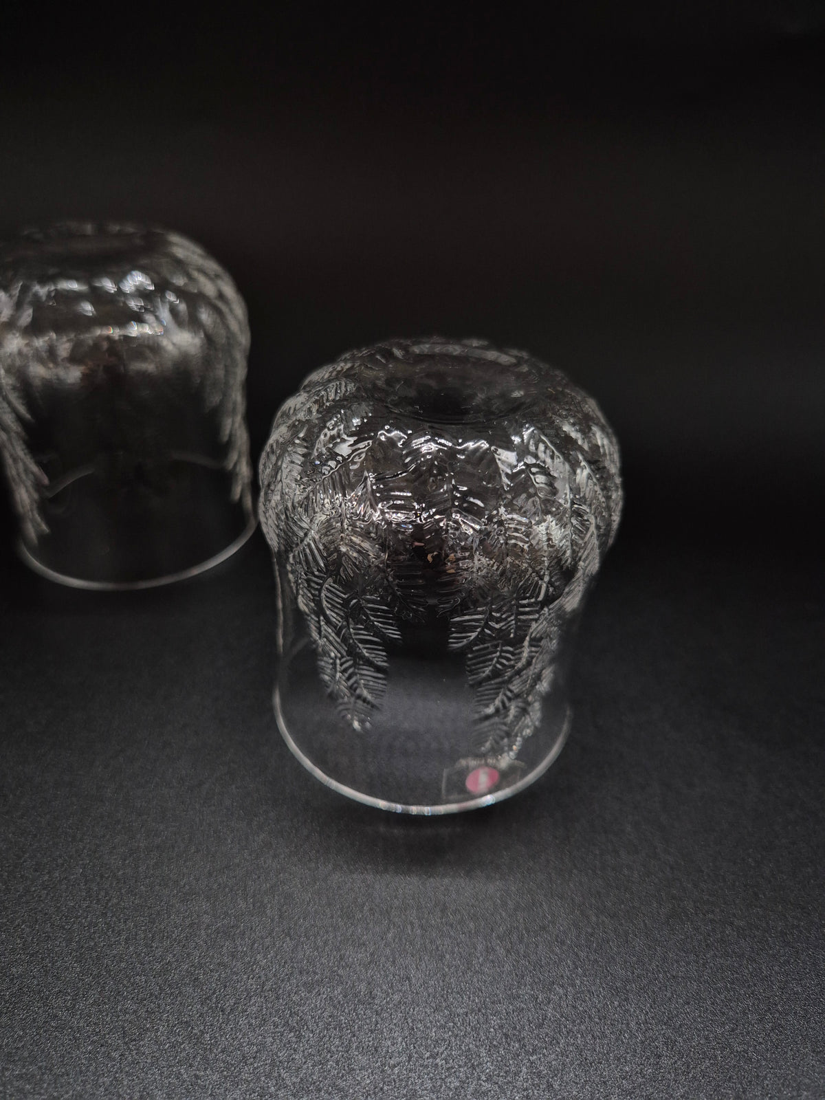 Set of 2 Iittala Koivu Drinking Glasses, Jorma Vennola Finnish Glass Design, 1981–1984