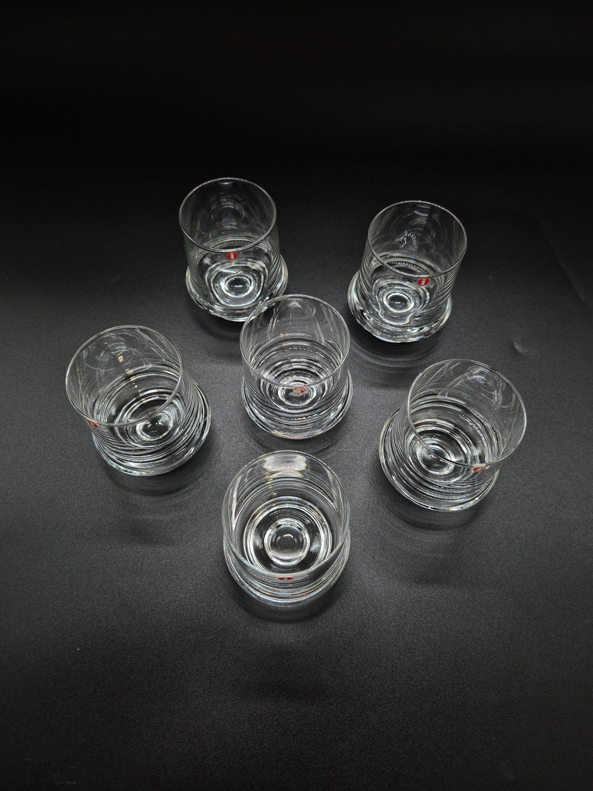 Set of 6 vintage Iittala Marski Glasses by Tapio Wirkkala, Finnish Mid-Century Modern Glassware