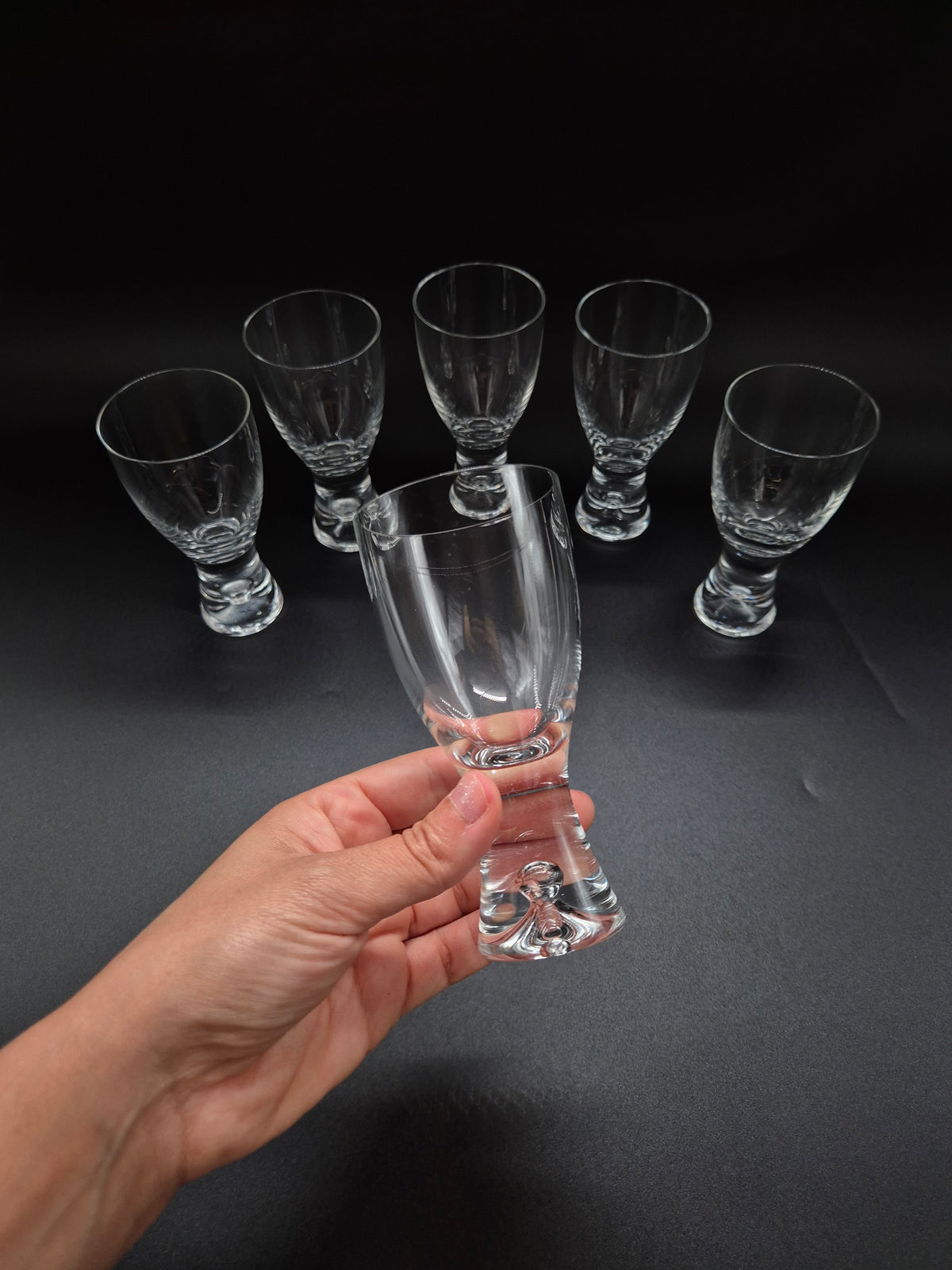 Vintage Iittala Wine Glasses by Tapio Wirkkala, Set of 6, Finnish Glassware