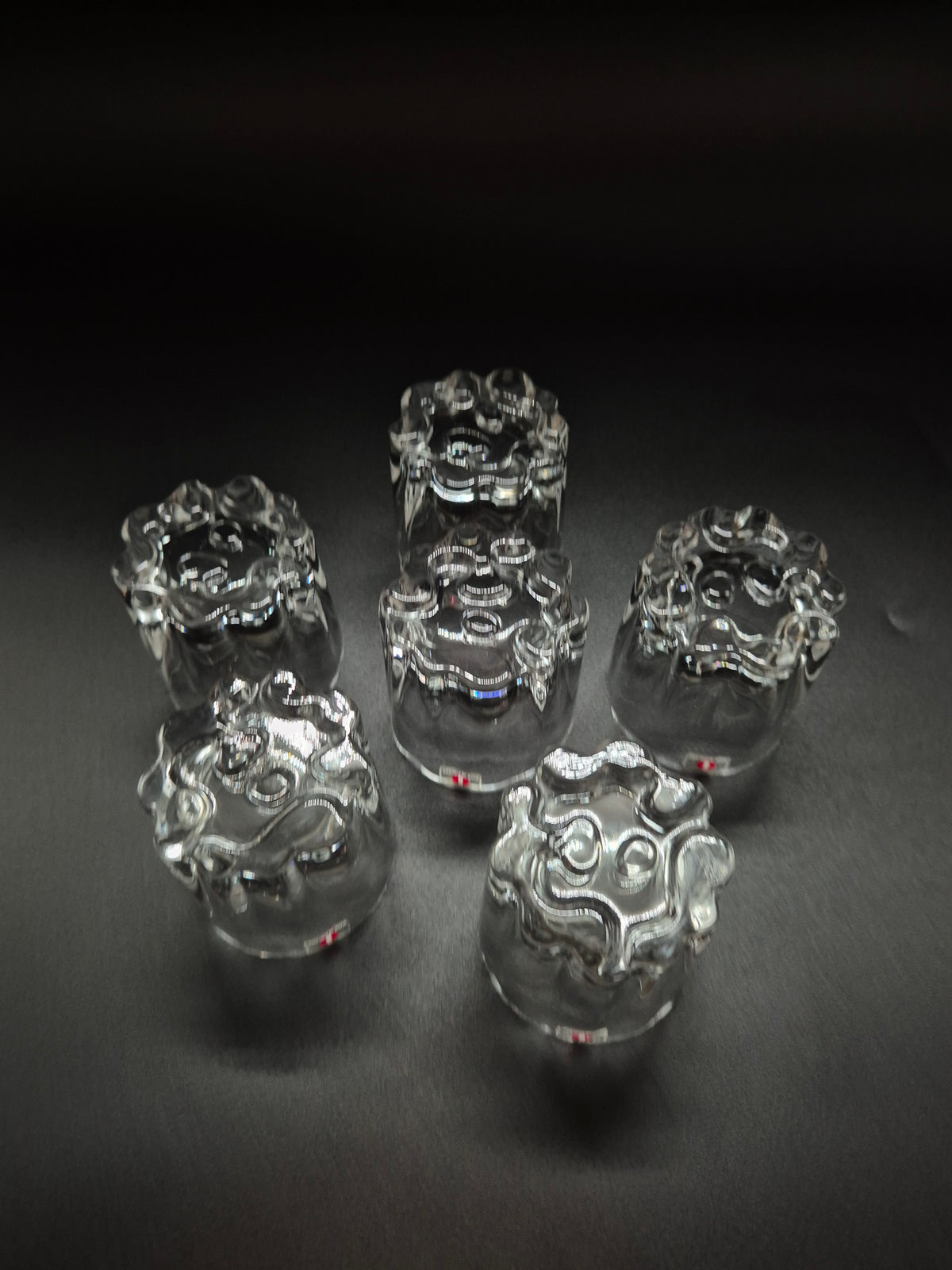 Set of 6 Iittala Jussi Whisky Glasses by Tapio Wirkkala, Finnish Glassware, 1976–1977