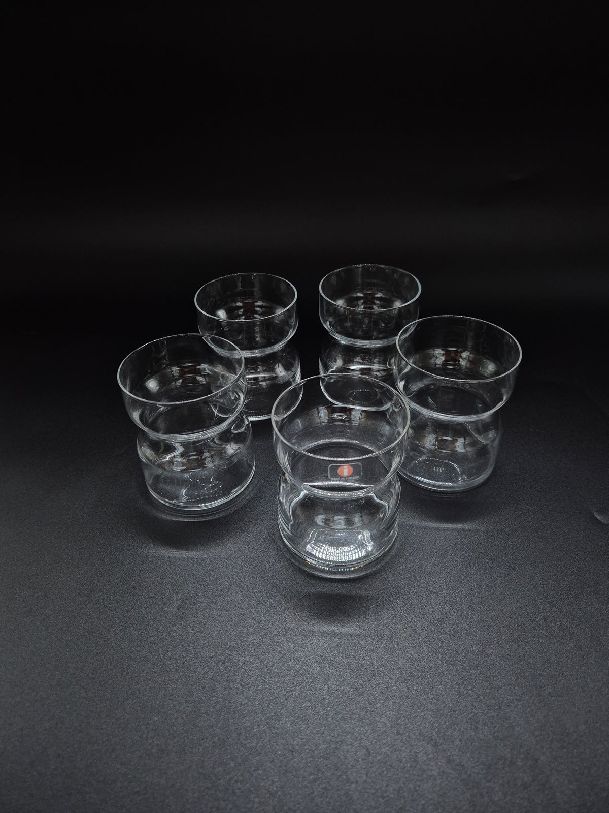 Set of 5 vintage Iittala Tsaikka Gold Tea Glasses, Timo Sarpaneva Finnish Design