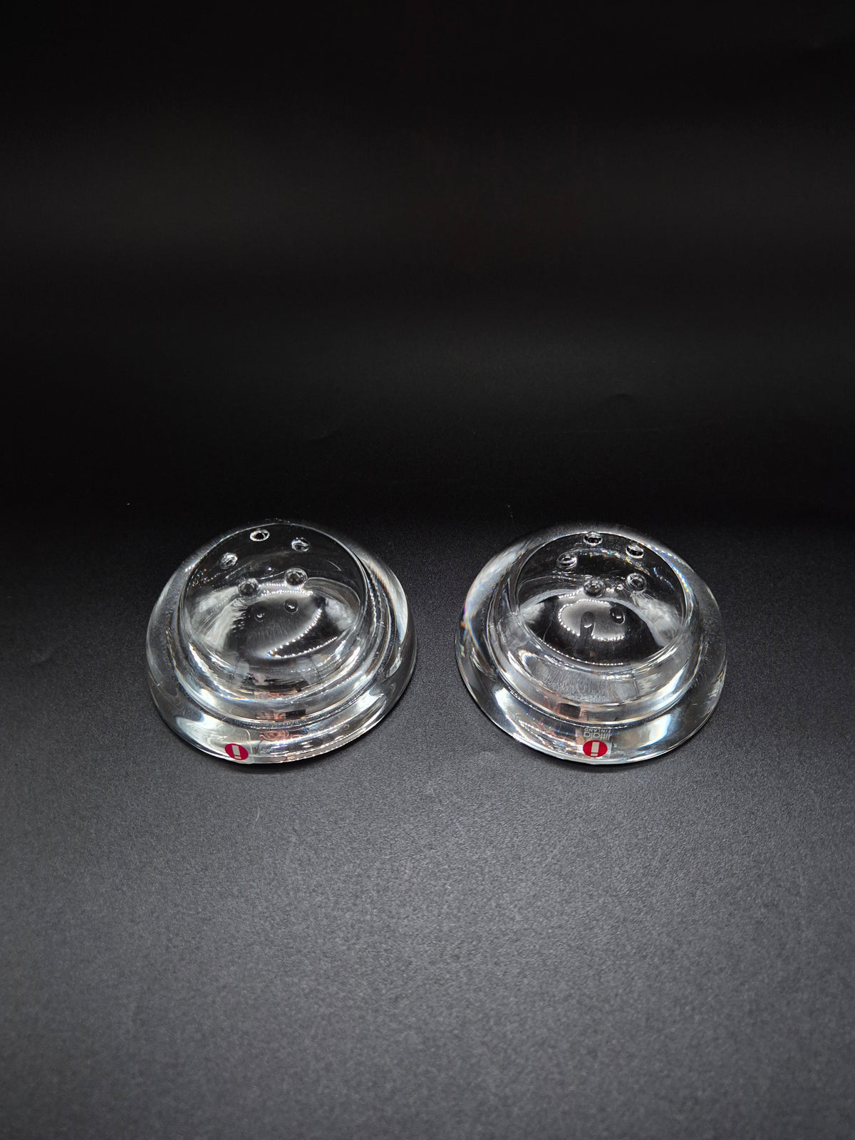 Set of 2 Iittala Ballo Votive Candle Holders, Clear Glass, Finnish Design